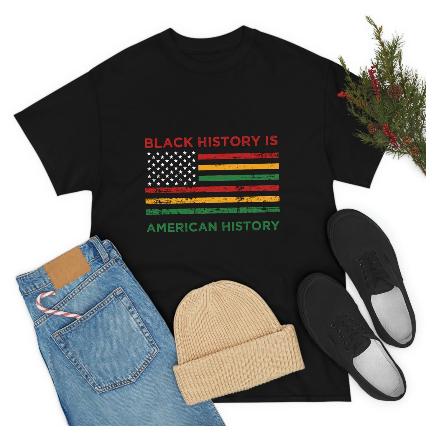 Black History is American History Unisex Heavy Cotton Tee