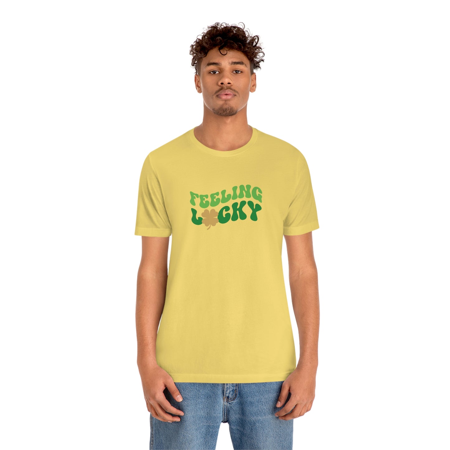 Feeling Lucky, St Patricks Day Unisex Jersey Short Sleeve Tee