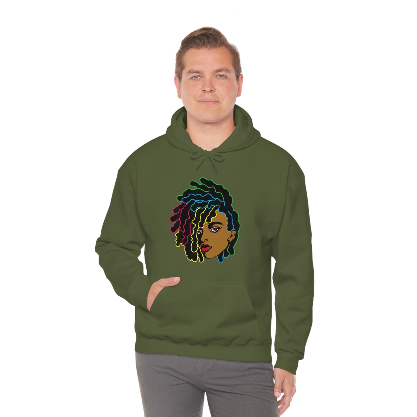 Black Woman Unisex Heavy Blend™ Hoodie