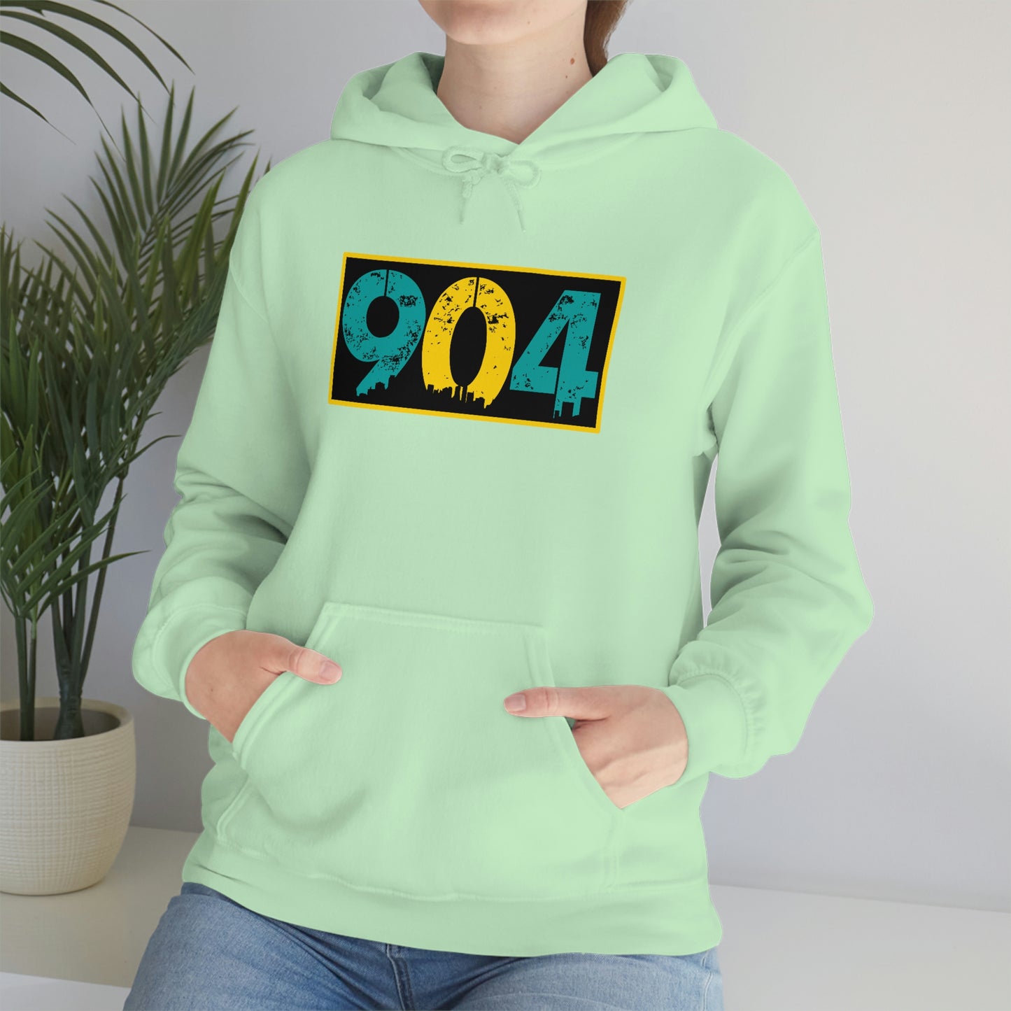 904 City Skyline with black background Unisex Heavy Blend™ Hooded Sweatshirt