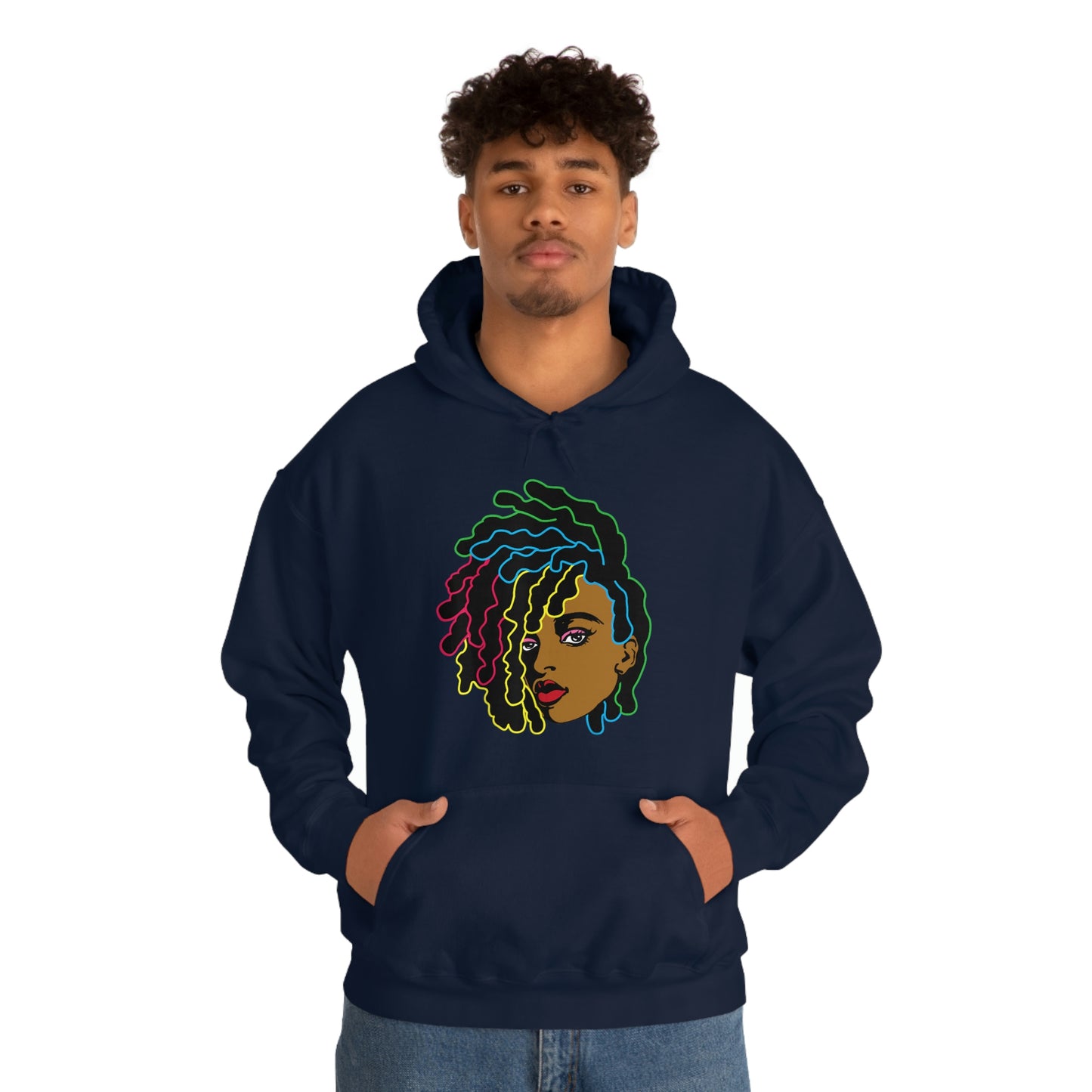 Black Woman Unisex Heavy Blend™ Hoodie