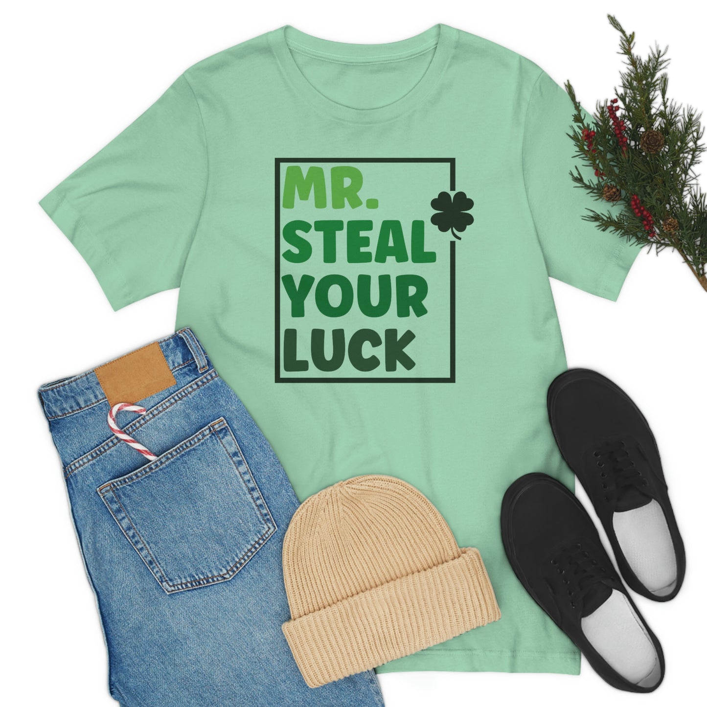 Mr Steal Your Luck St Patricks Day Unisex Jersey Short Sleeve Tee