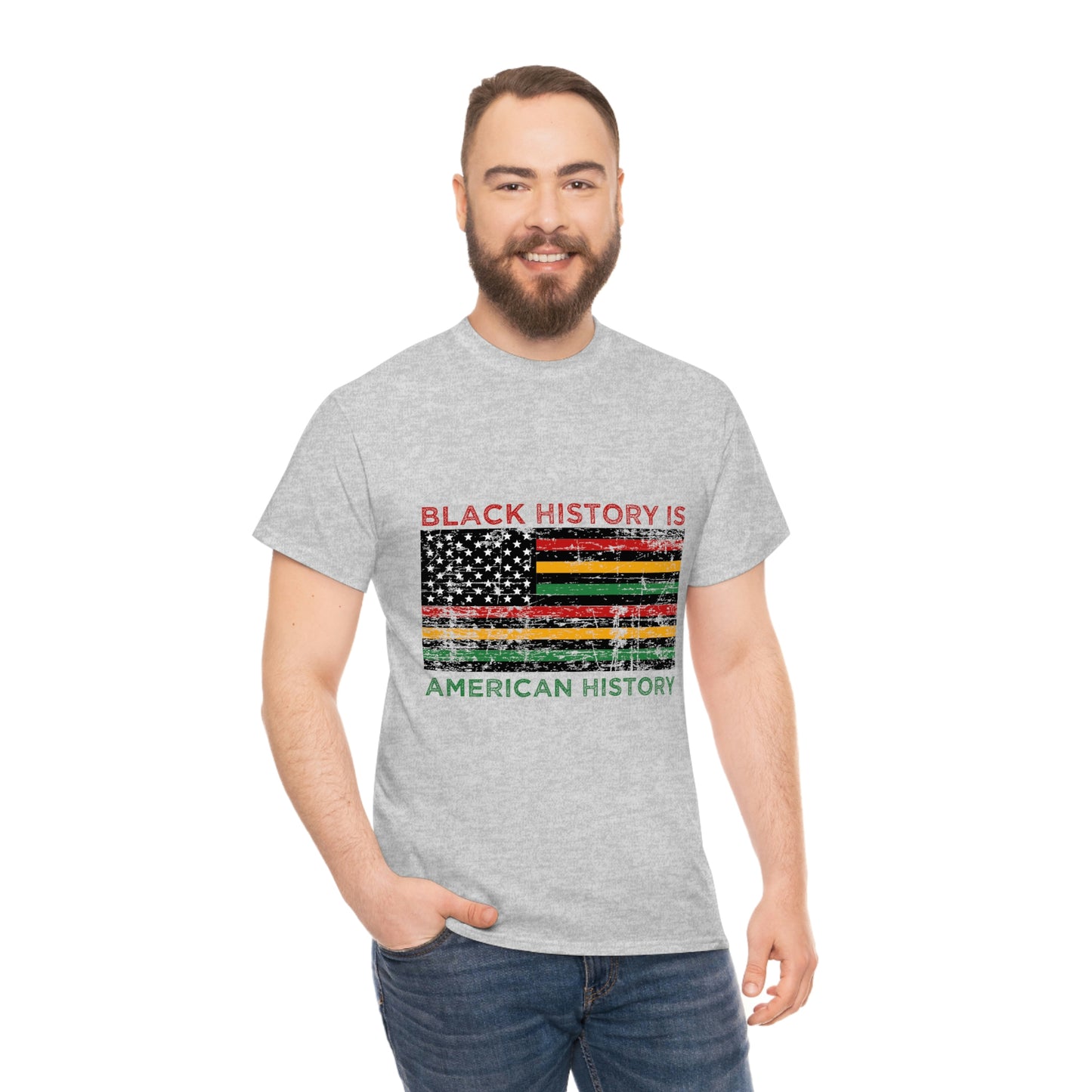 Black History is American History Unisex Heavy Cotton Tee