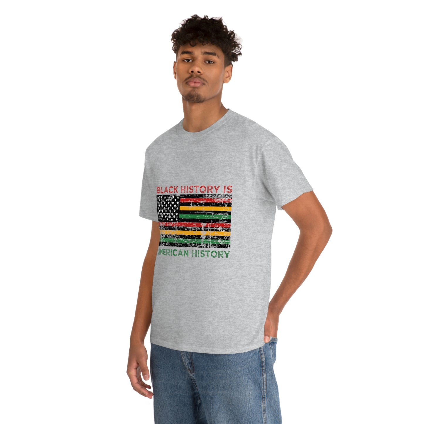 Black History is American History Unisex Heavy Cotton Tee