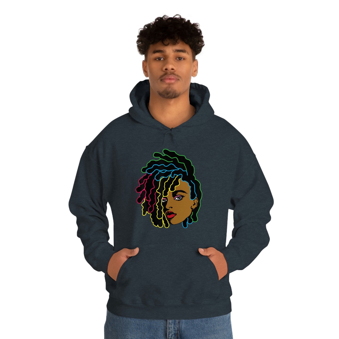Black Woman Unisex Heavy Blend™ Hoodie