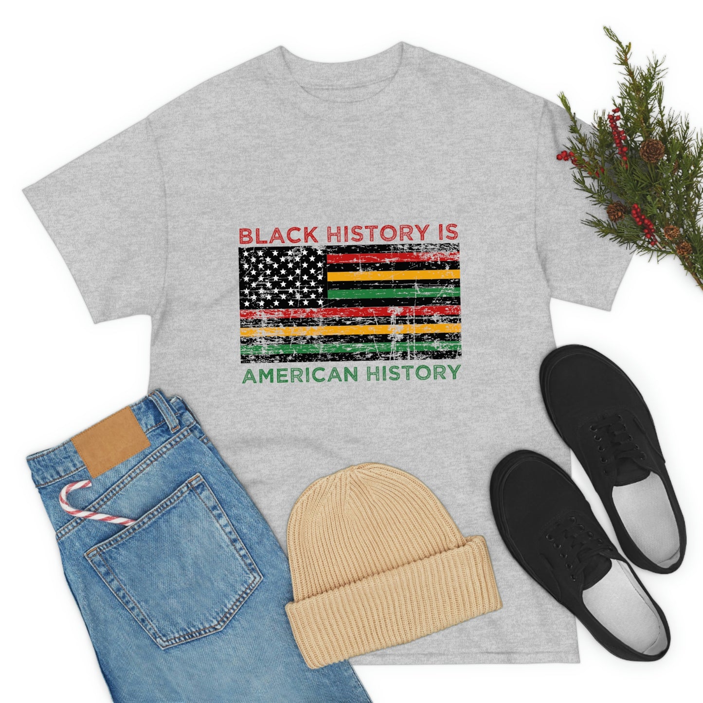 Black History is American History Unisex Heavy Cotton Tee