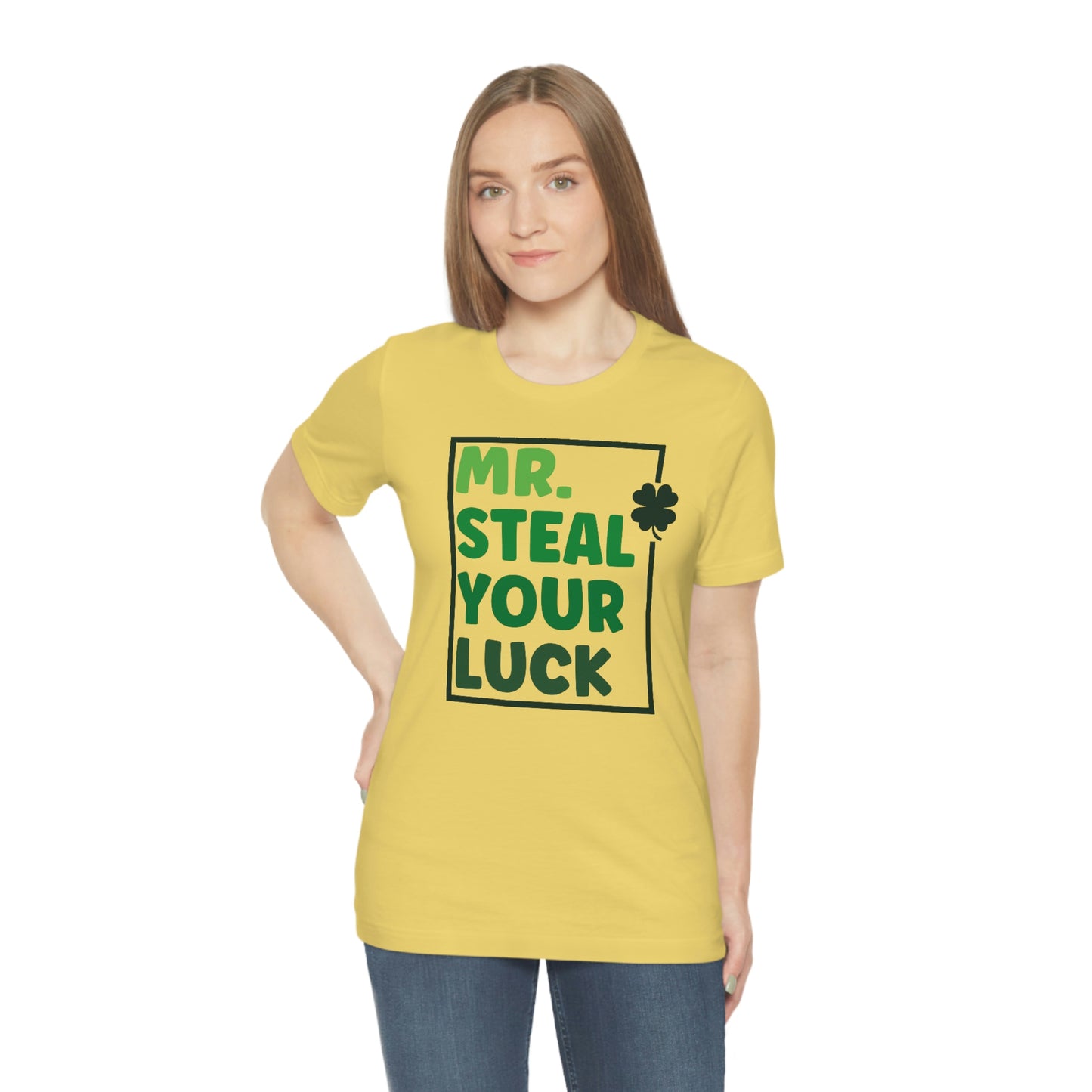 Mr Steal Your Luck St Patricks Day Unisex Jersey Short Sleeve Tee