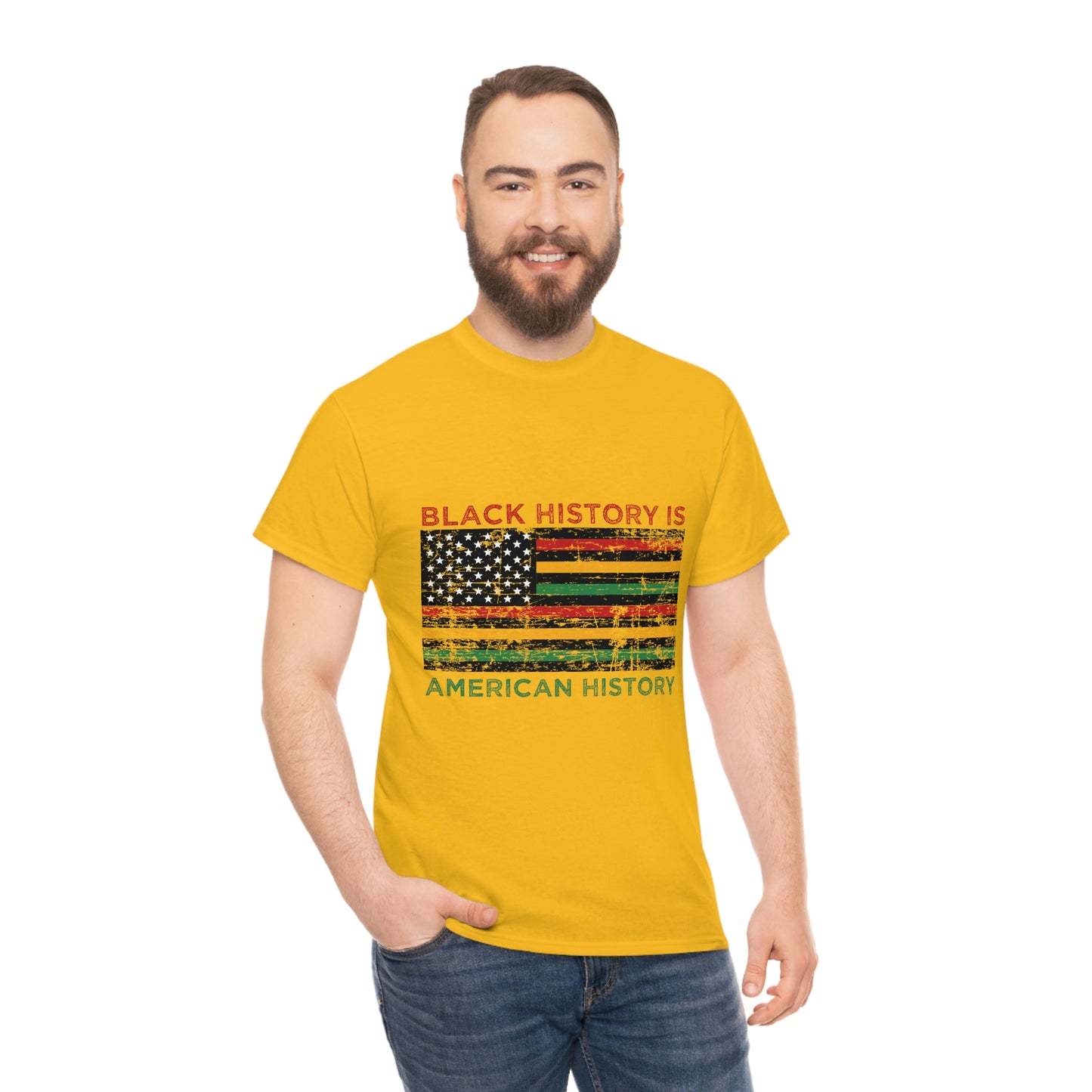 Black History is American History Unisex Heavy Cotton Tee