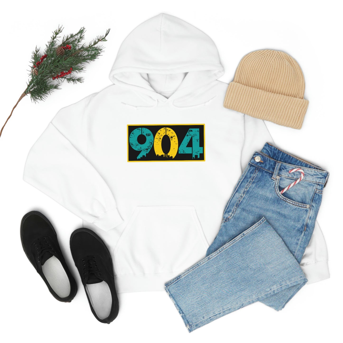 904 City Skyline with black background Unisex Heavy Blend™ Hooded Sweatshirt