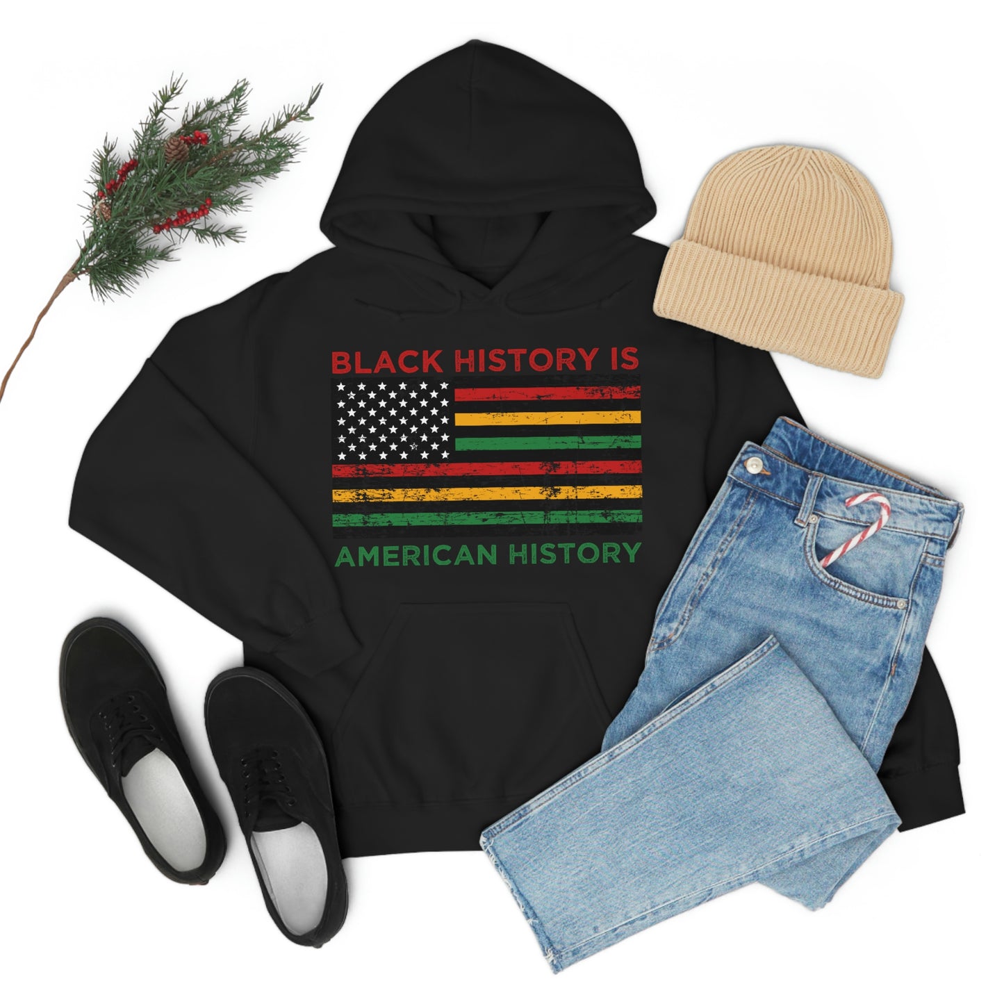 Black History is American History Unisex Heavy Blend™ Hooded Sweatshirt