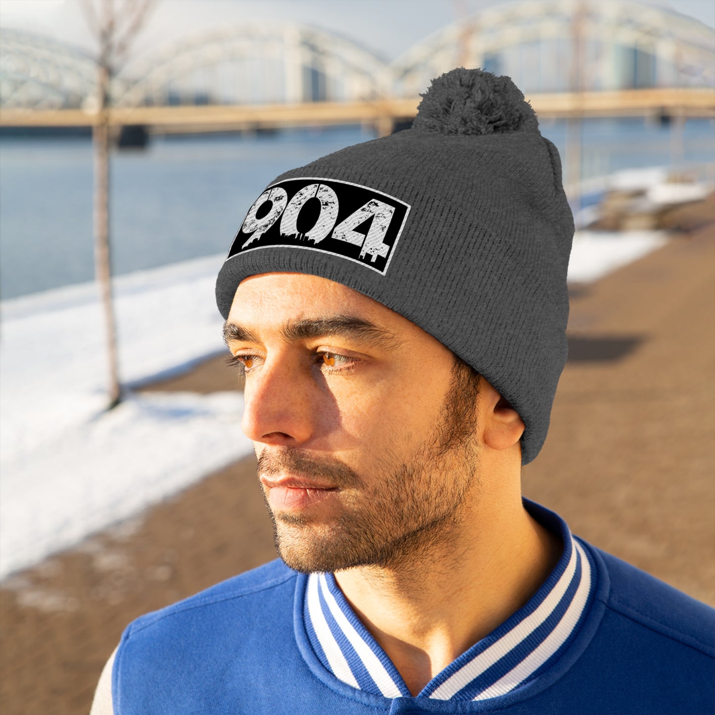 Duval 904 embroidered Pom Pom Beanie