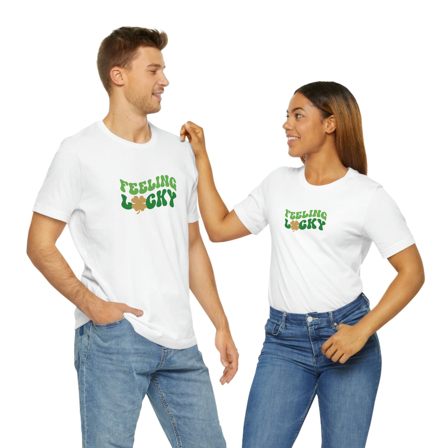 Feeling Lucky, St Patricks Day Unisex Jersey Short Sleeve Tee