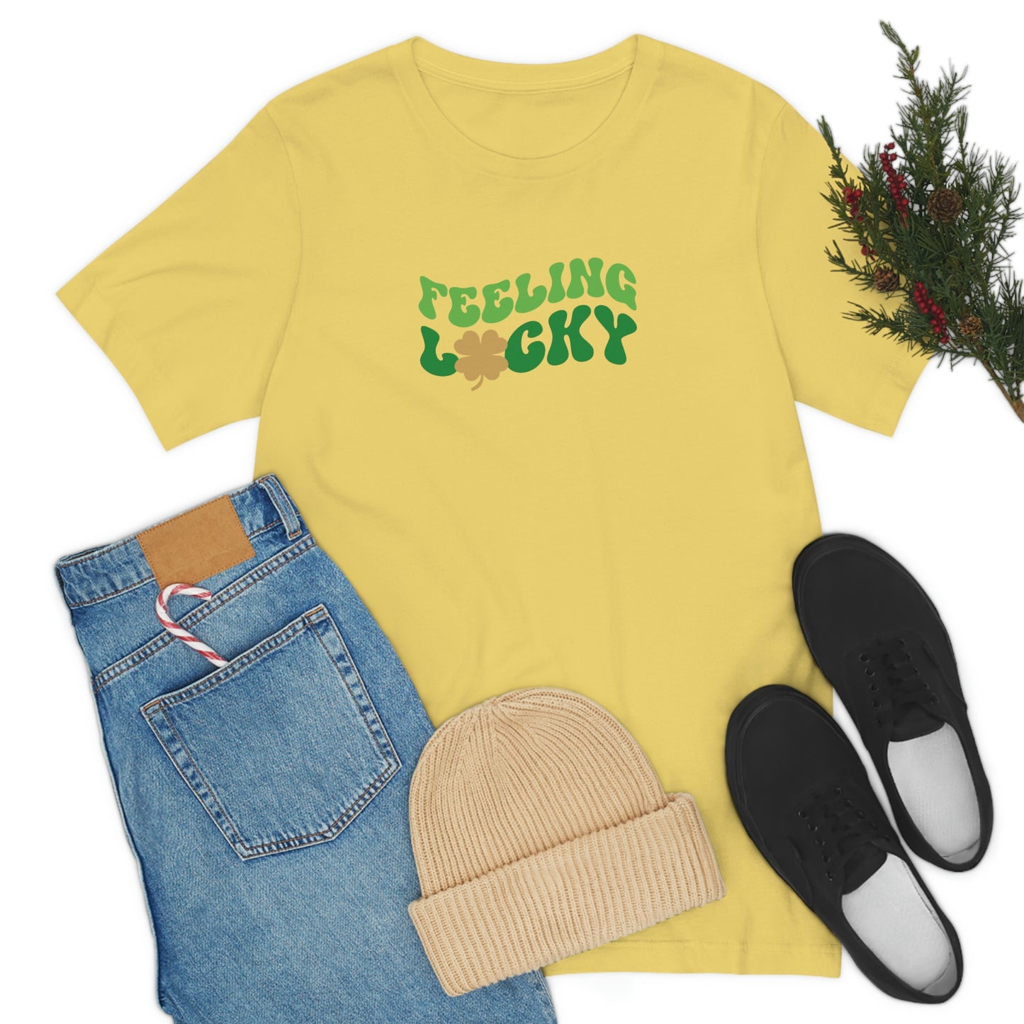 Feeling Lucky, St Patricks Day Unisex Jersey Short Sleeve Tee