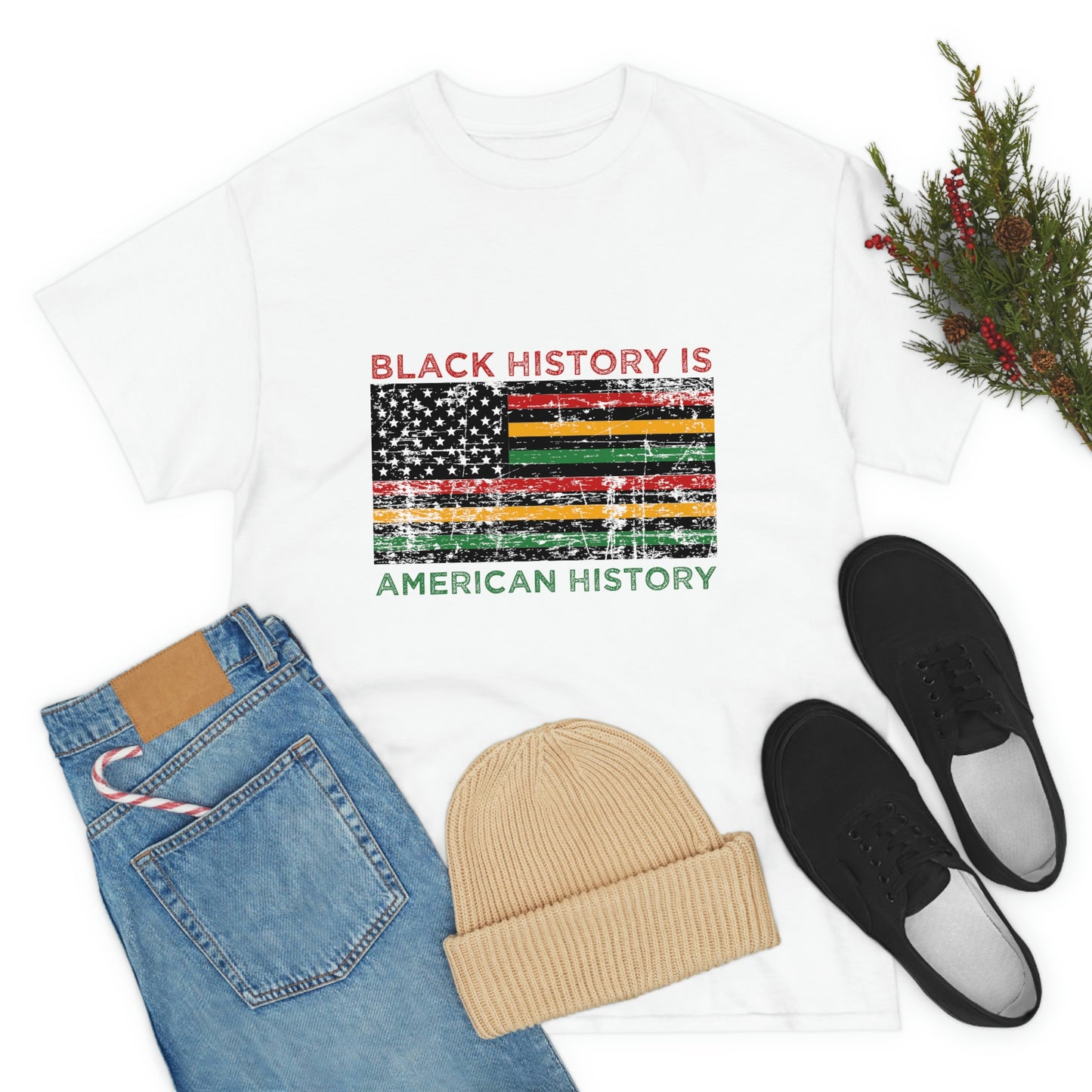 Black History is American History Unisex Heavy Cotton Tee