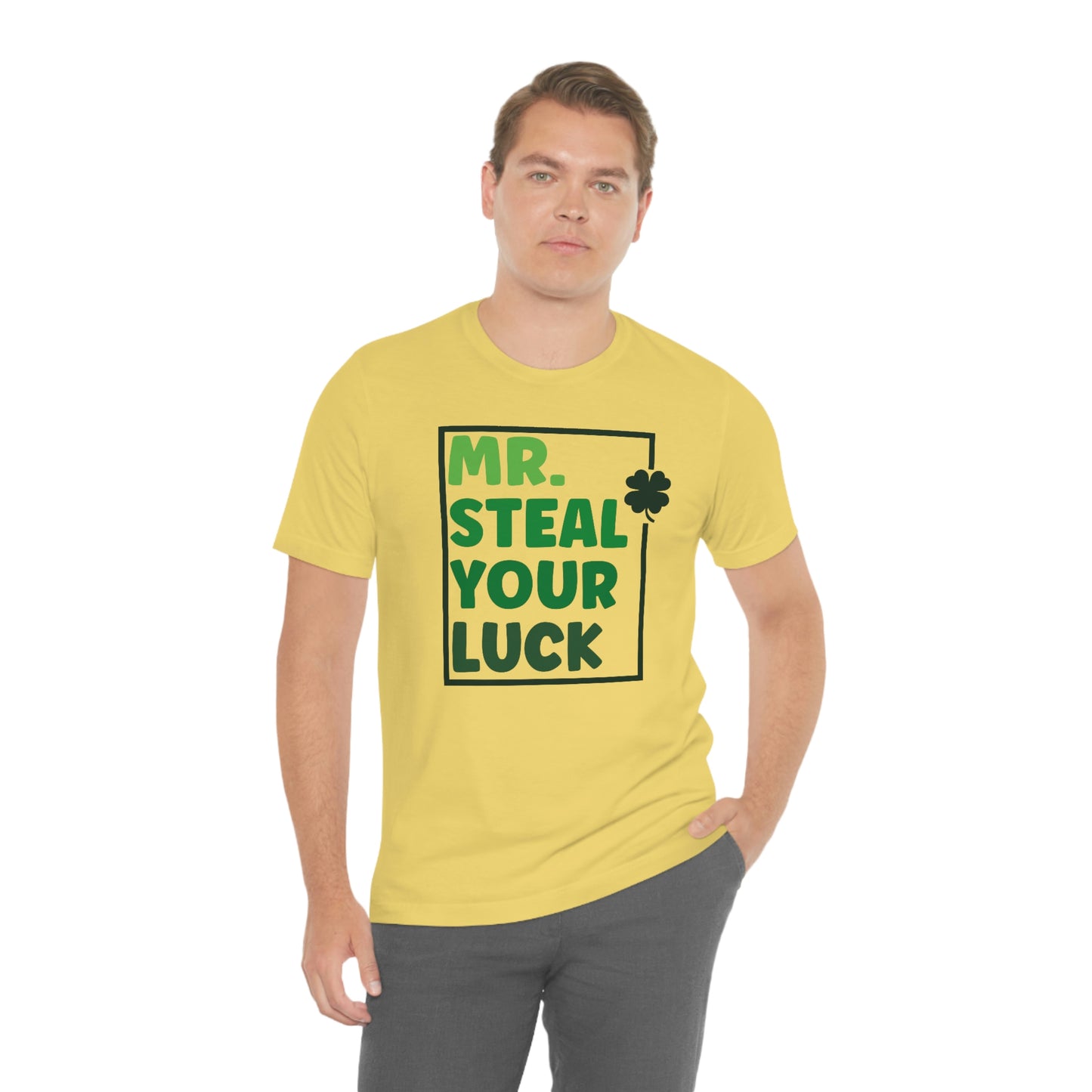 Mr Steal Your Luck St Patricks Day Unisex Jersey Short Sleeve Tee