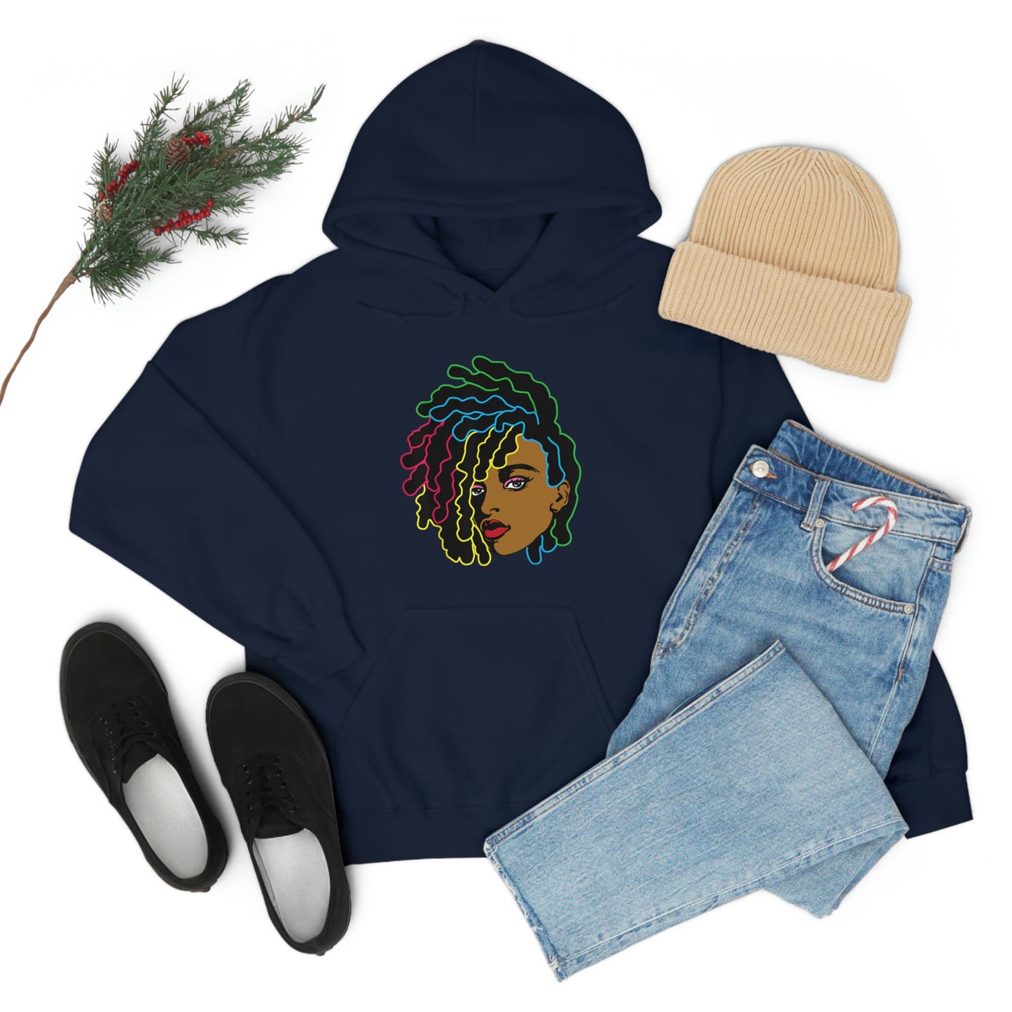 Black Woman Unisex Heavy Blend™ Hoodie