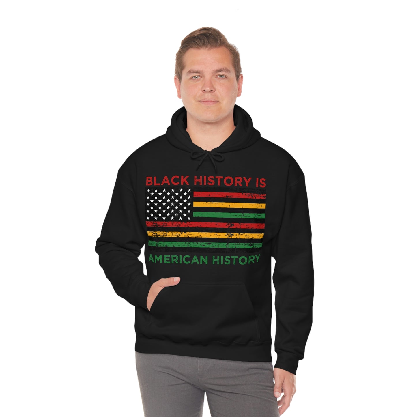 Black History is American History Unisex Heavy Blend™ Hooded Sweatshirt
