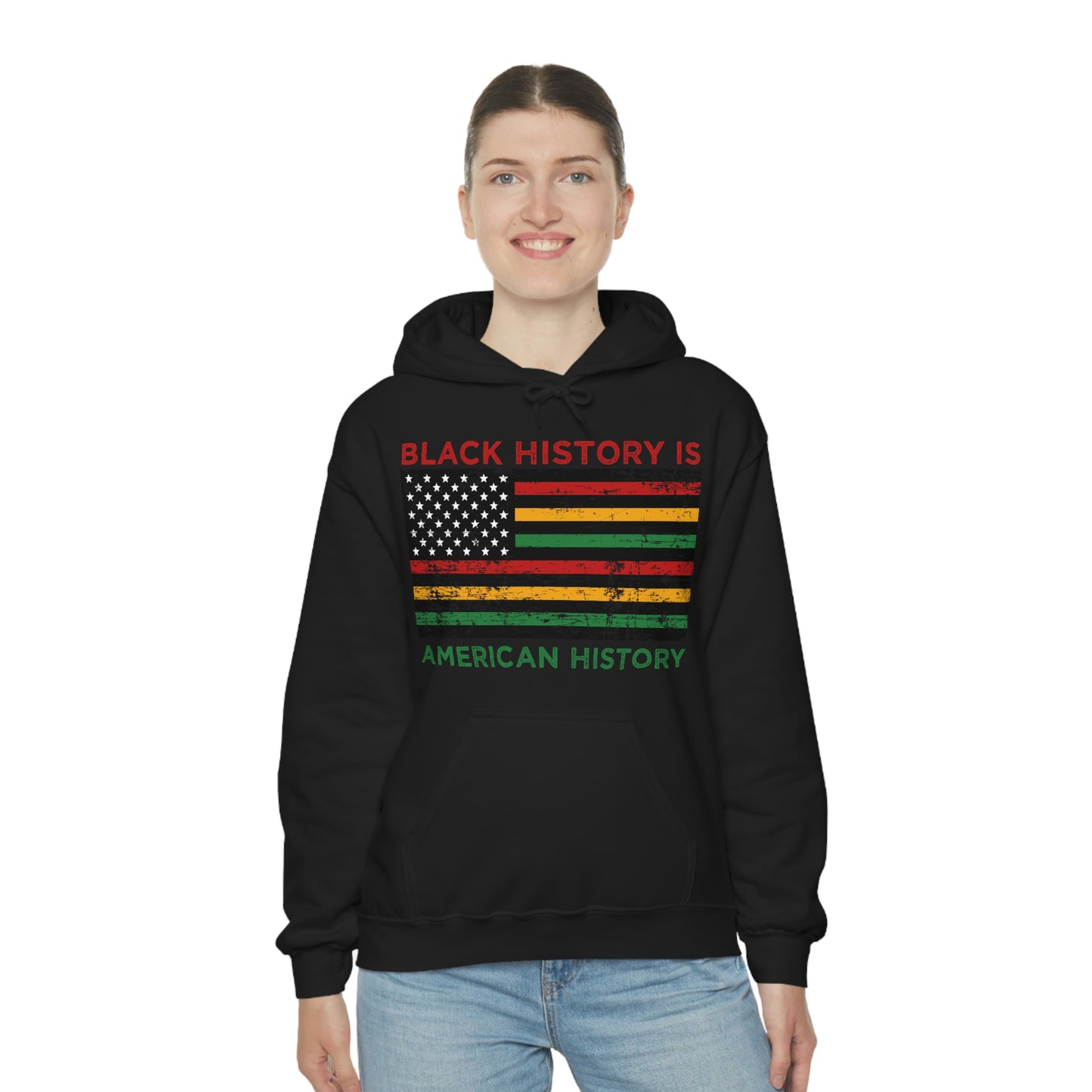 Black History is American History Unisex Heavy Blend™ Hooded Sweatshirt