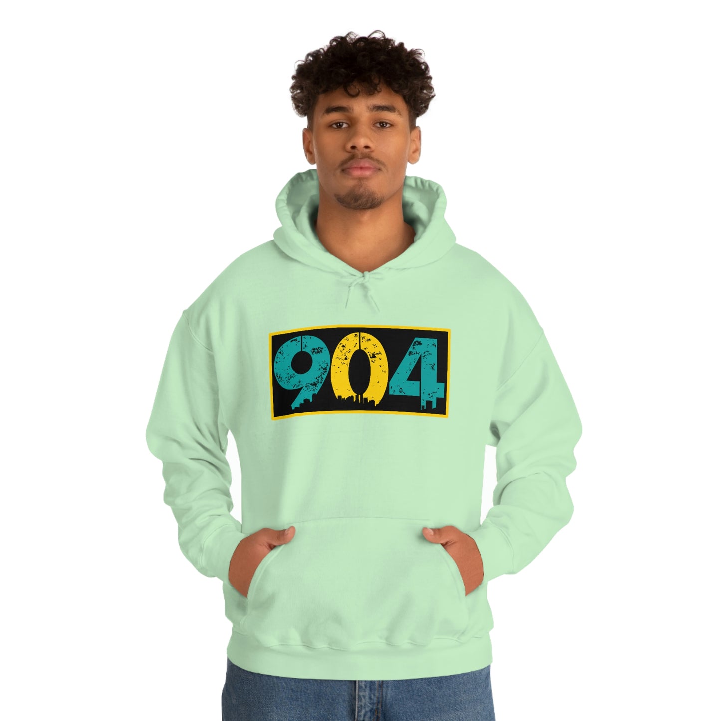 904 City Skyline with black background Unisex Heavy Blend™ Hooded Sweatshirt