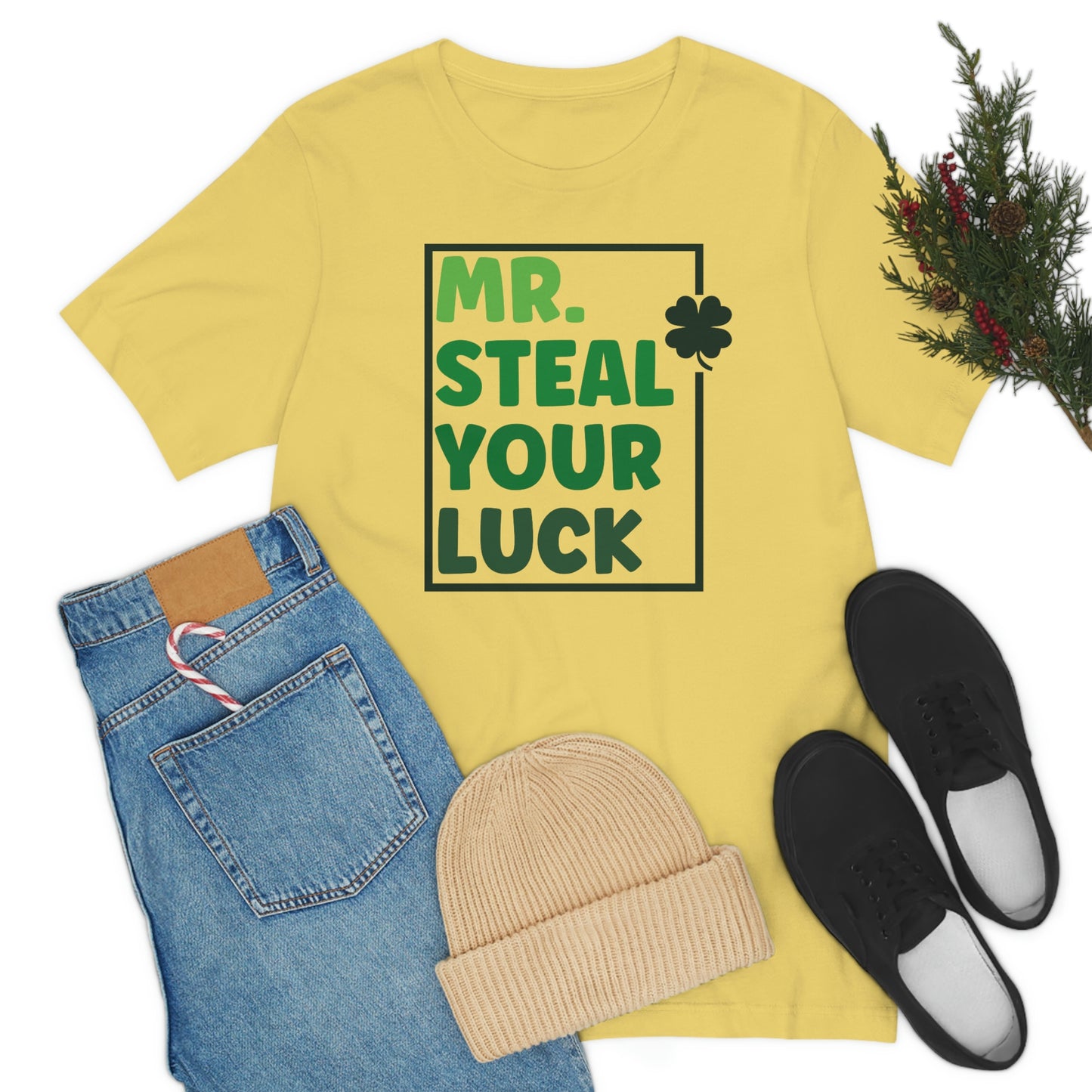 Mr Steal Your Luck St Patricks Day Unisex Jersey Short Sleeve Tee