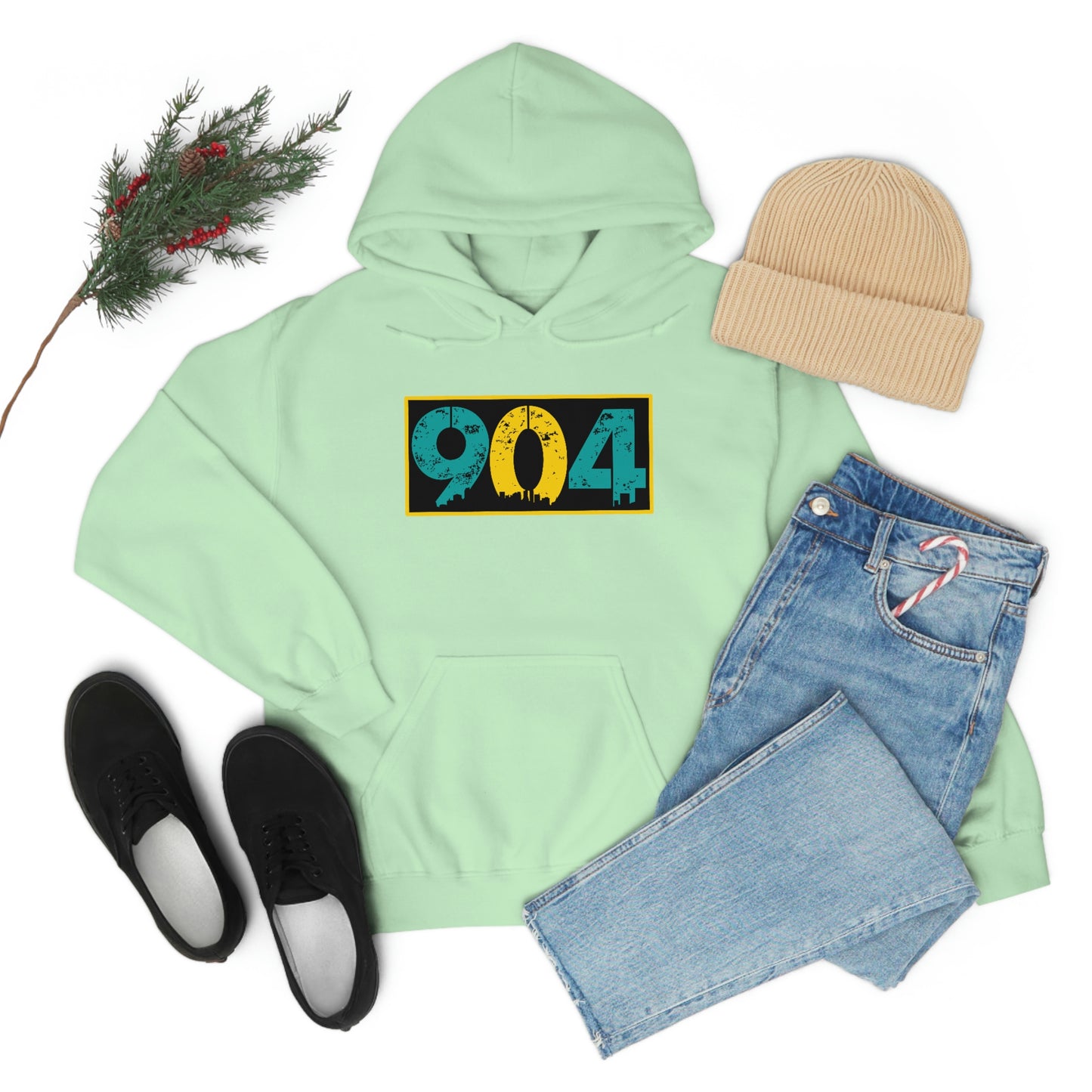 904 City Skyline with black background Unisex Heavy Blend™ Hooded Sweatshirt