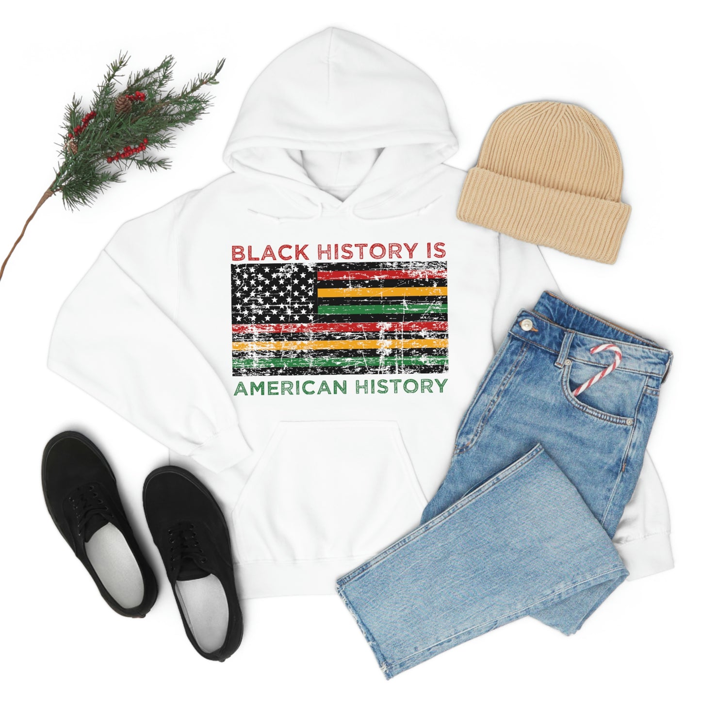 Black History is American History Unisex Heavy Blend™ Hooded Sweatshirt