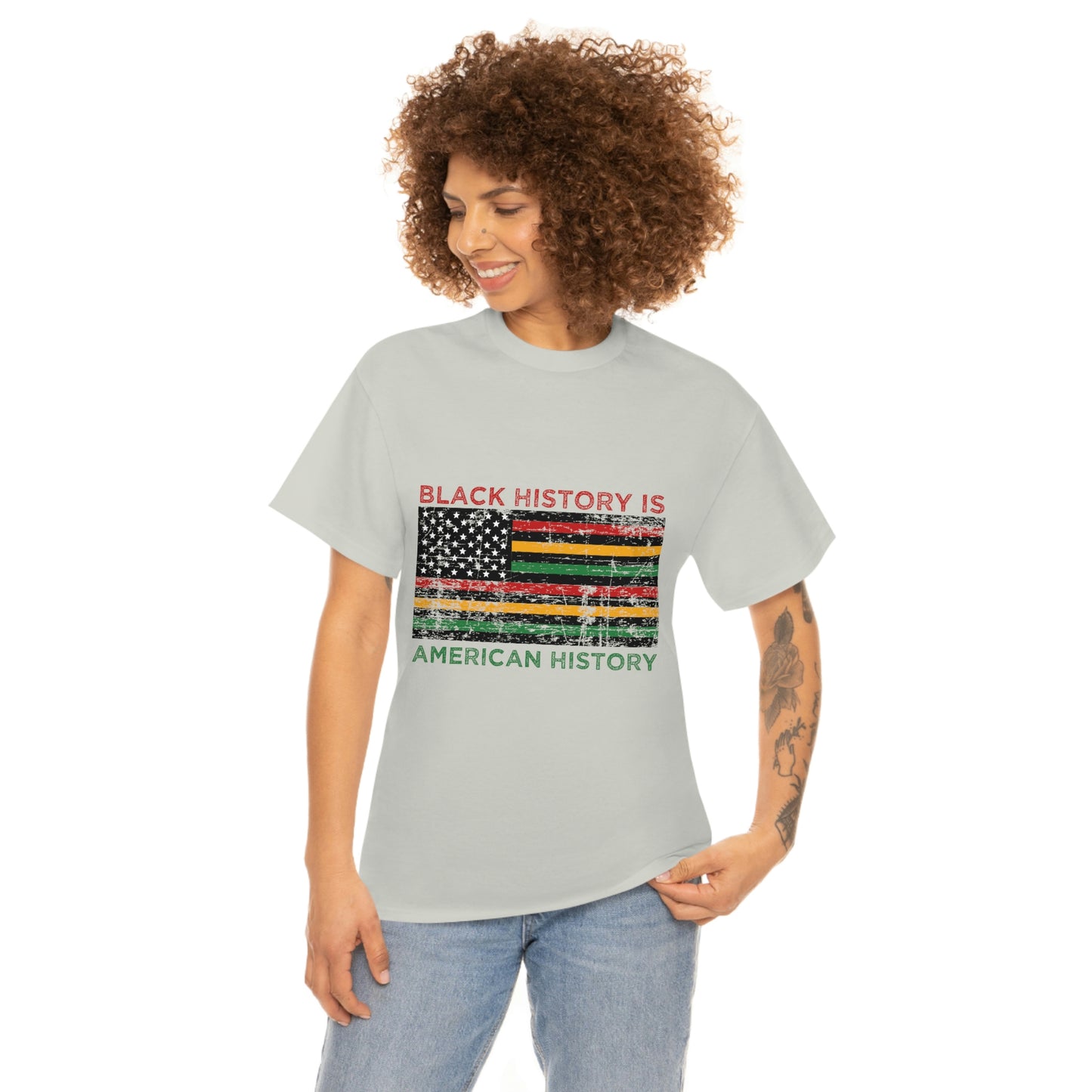 Black History is American History Unisex Heavy Cotton Tee