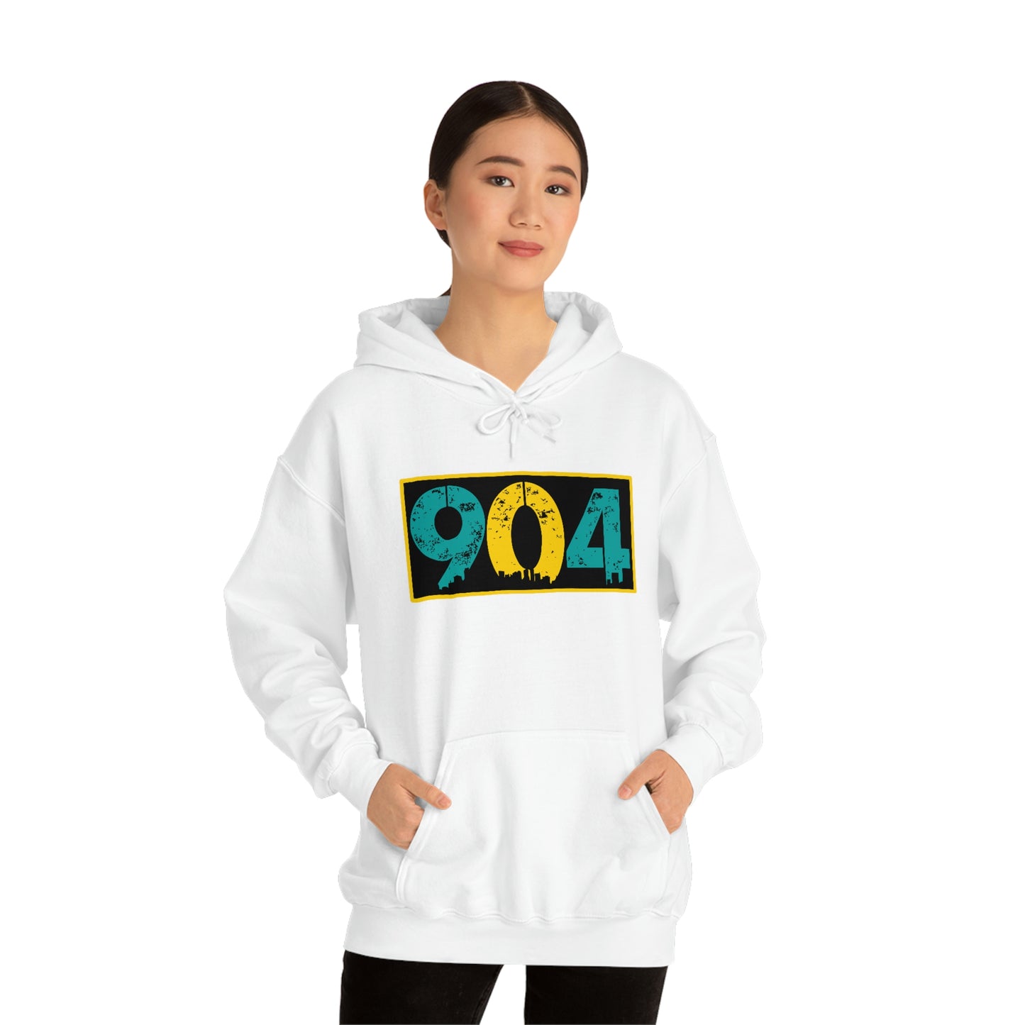 904 City Skyline with black background Unisex Heavy Blend™ Hooded Sweatshirt