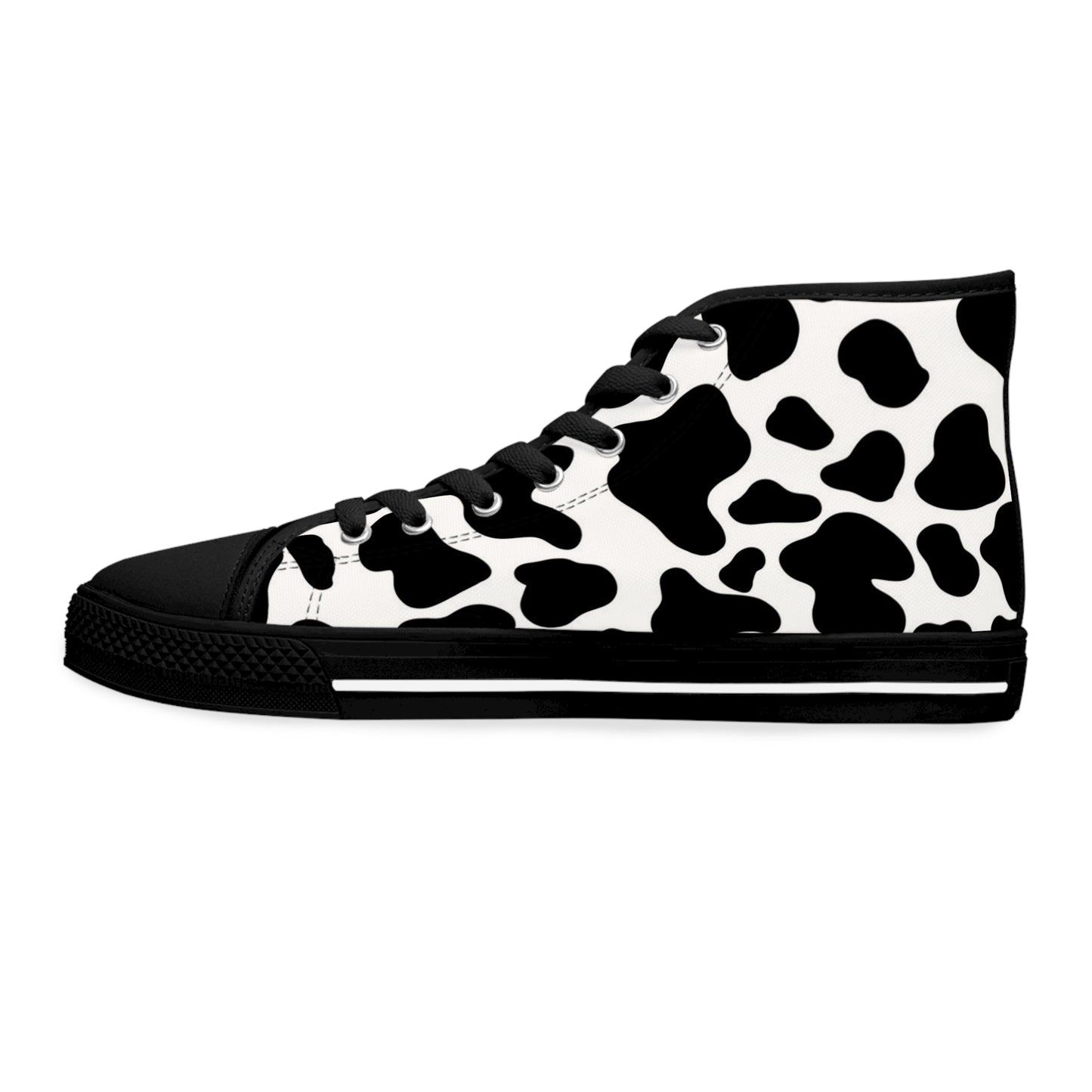 Cow Print Women's High Top Sneakers.