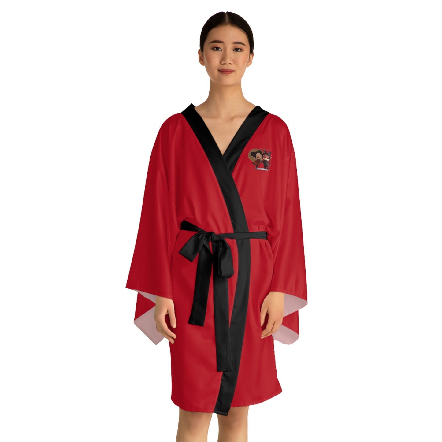 Valentine’s Day Long Sleeve Kimono Robe