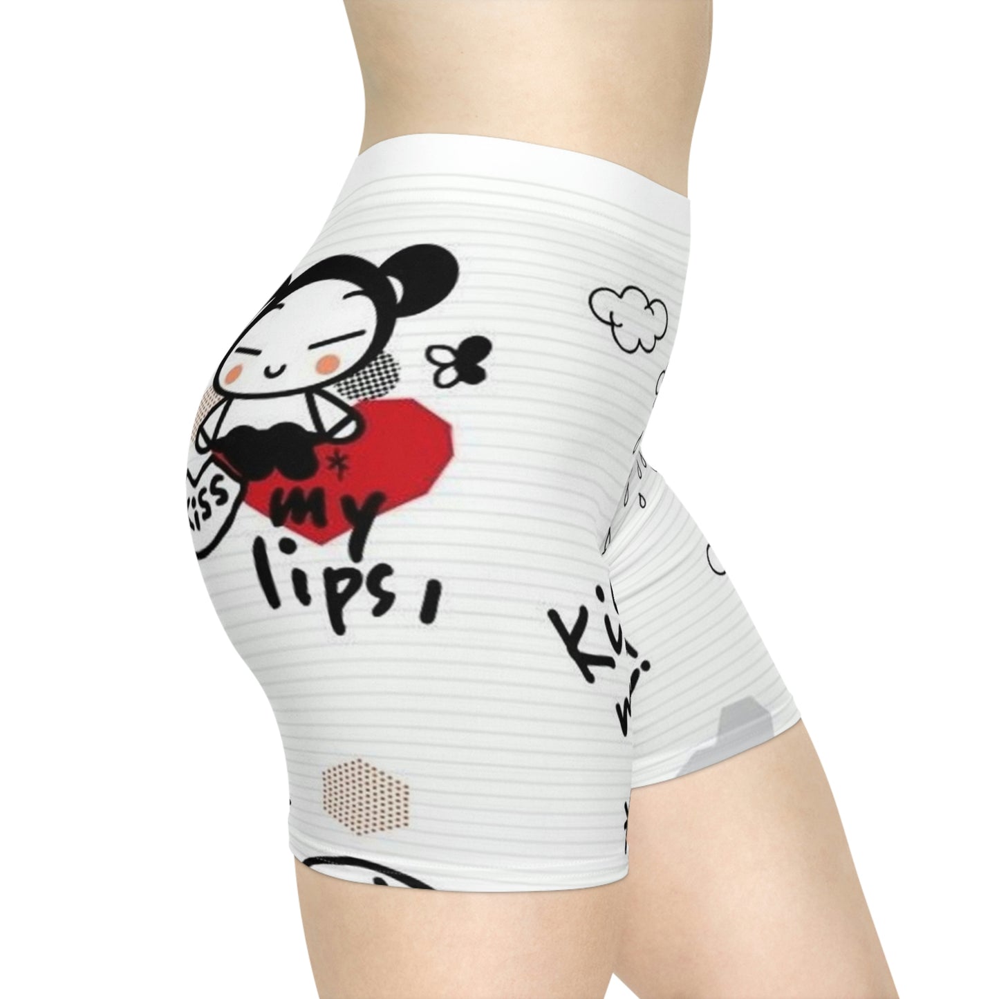 Kiss Me!!! Women's Biker Shorts
