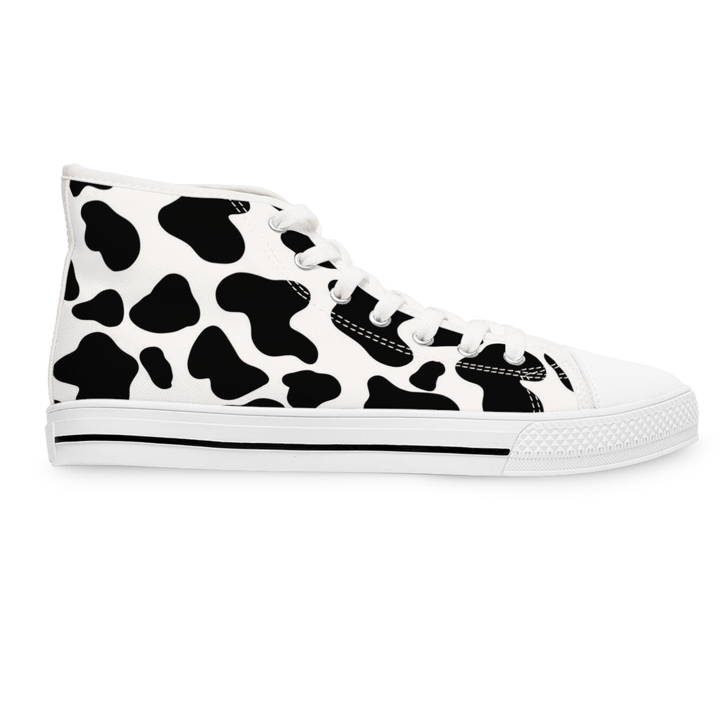 Cow Print Women's High Top Sneakers.