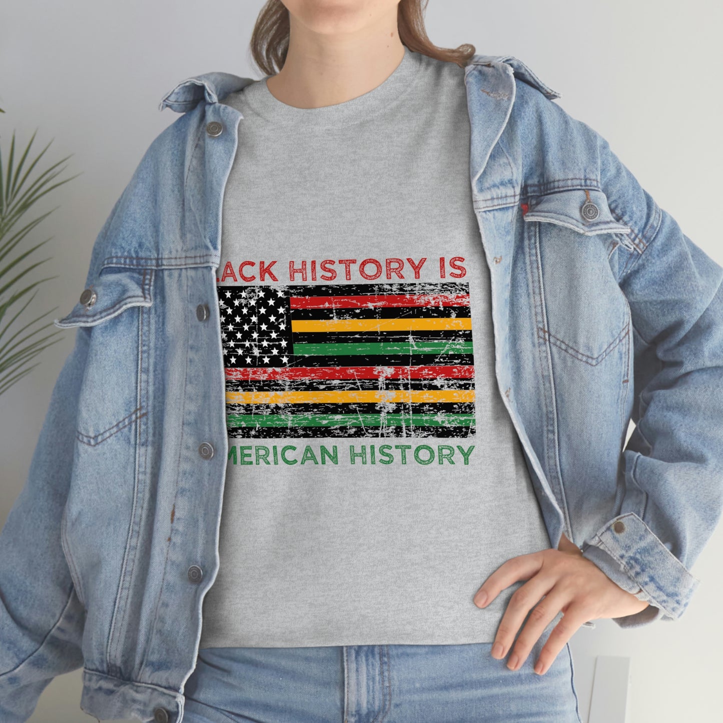 Black History is American History Unisex Heavy Cotton Tee
