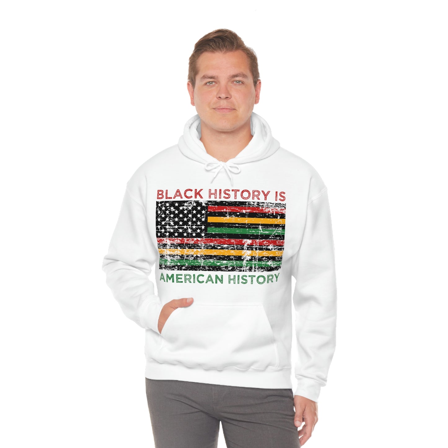 Black History is American History Unisex Heavy Blend™ Hooded Sweatshirt