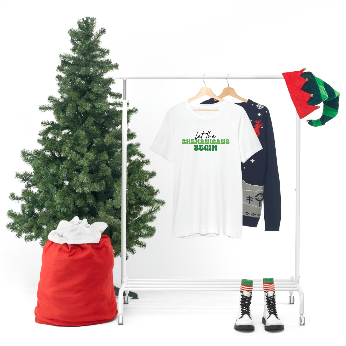 Let the Shenanigans Begin St. Patricks Day Unisex Jersey Short Sleeve Tee