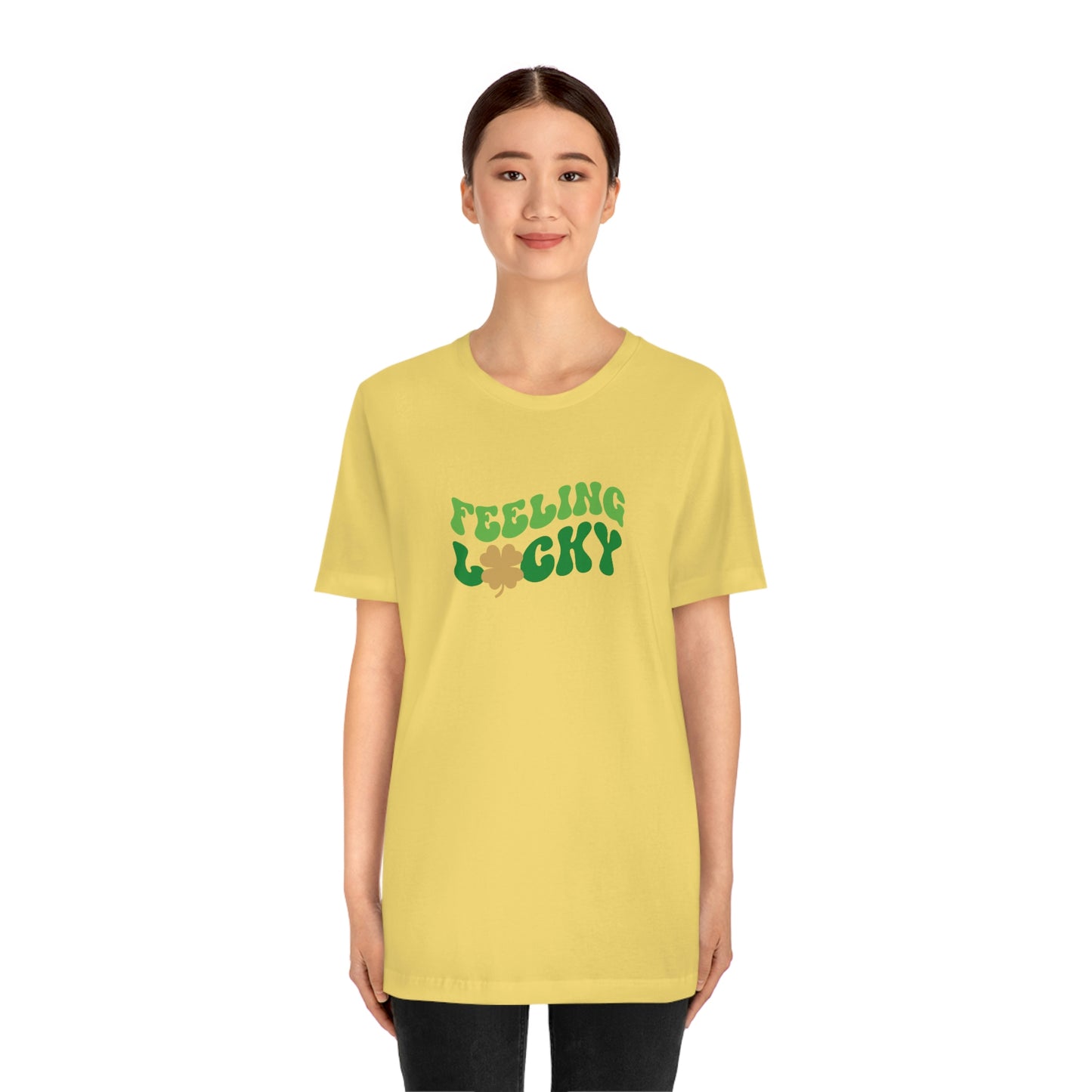 Feeling Lucky, St Patricks Day Unisex Jersey Short Sleeve Tee