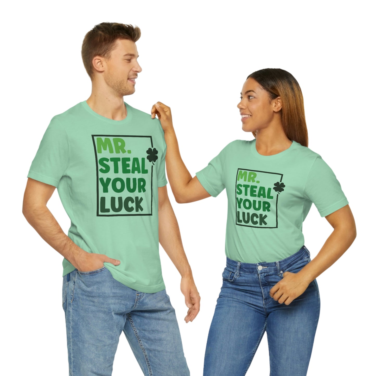 Mr Steal Your Luck St Patricks Day Unisex Jersey Short Sleeve Tee