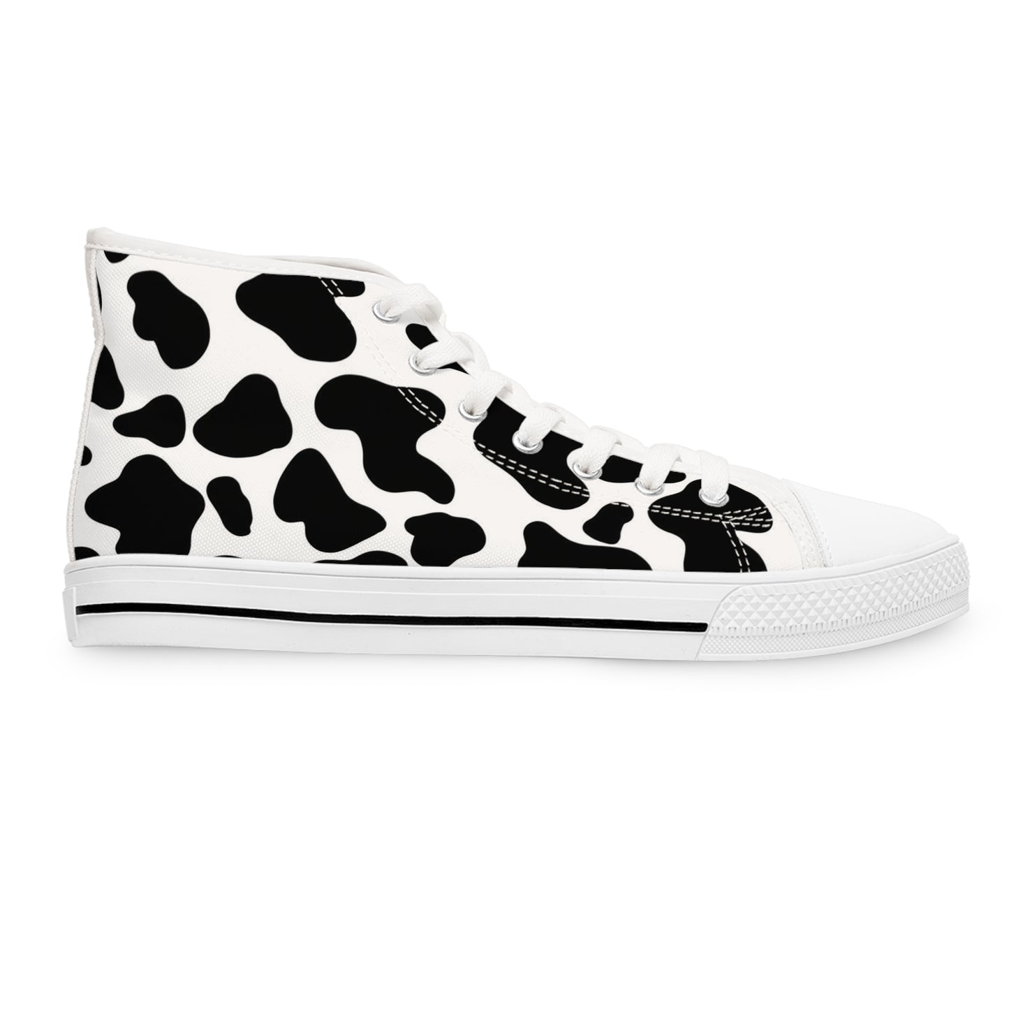 Cow Print Women's High Top Sneakers.