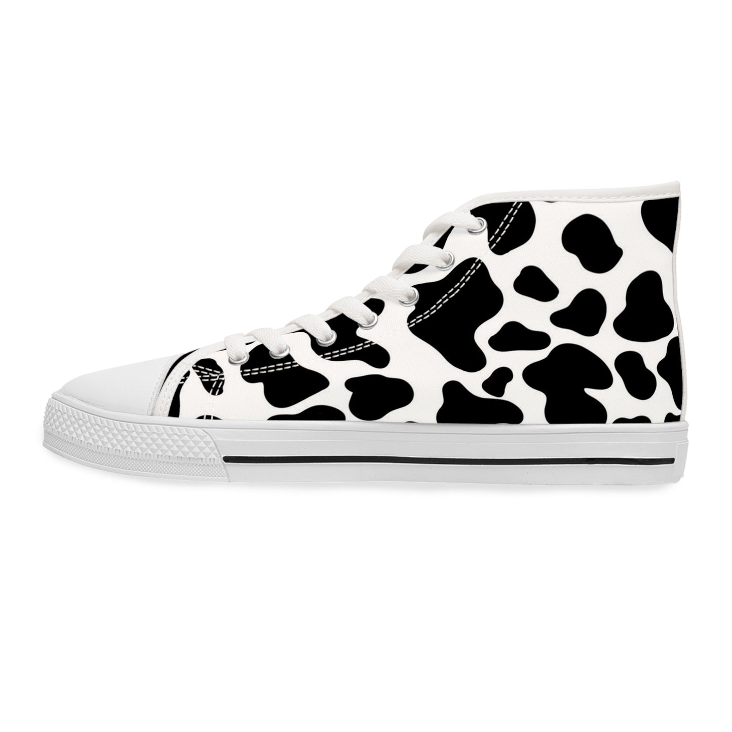 Cow Print Women's High Top Sneakers.