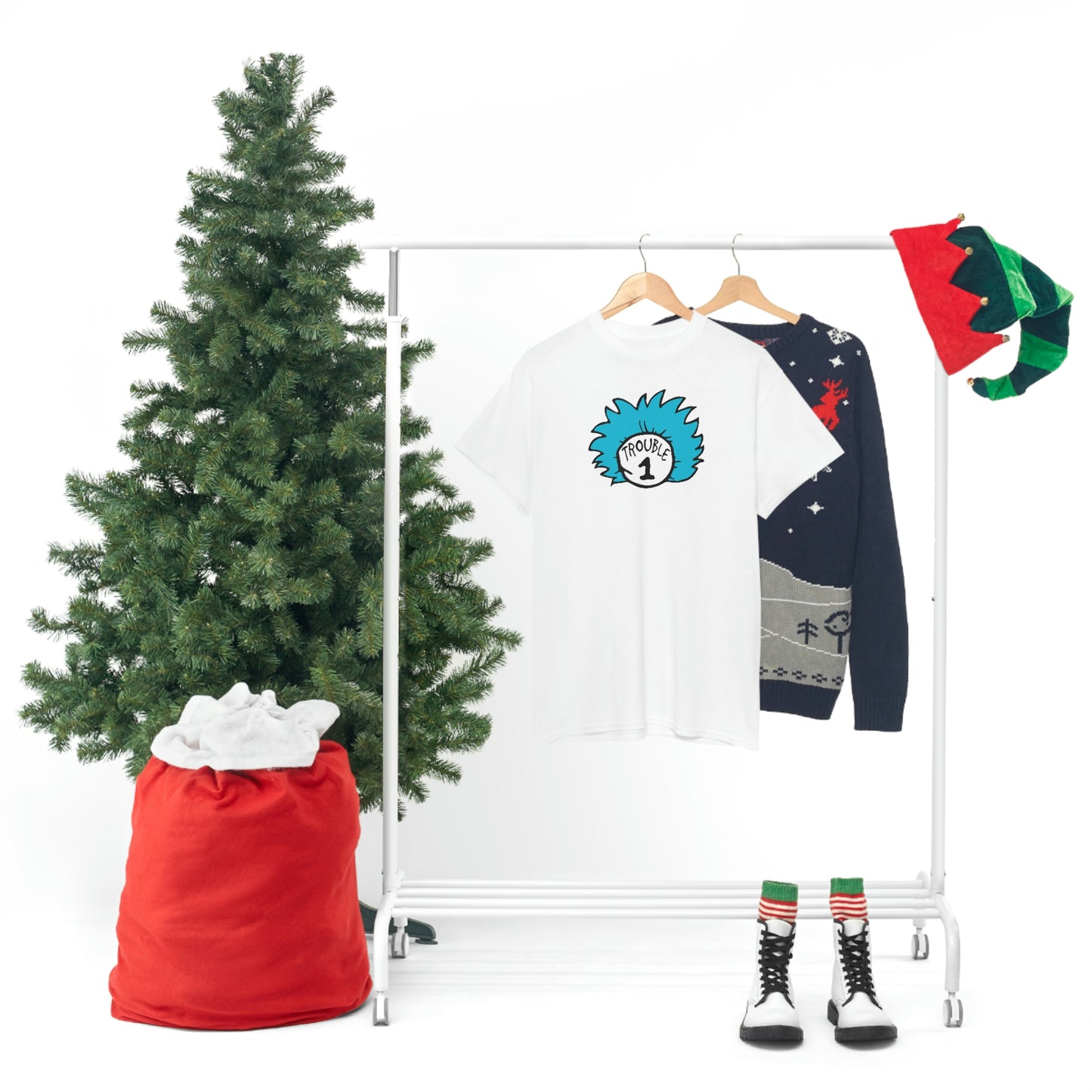 Thing 1 Trouble Unisex Heavy Cotton Tee