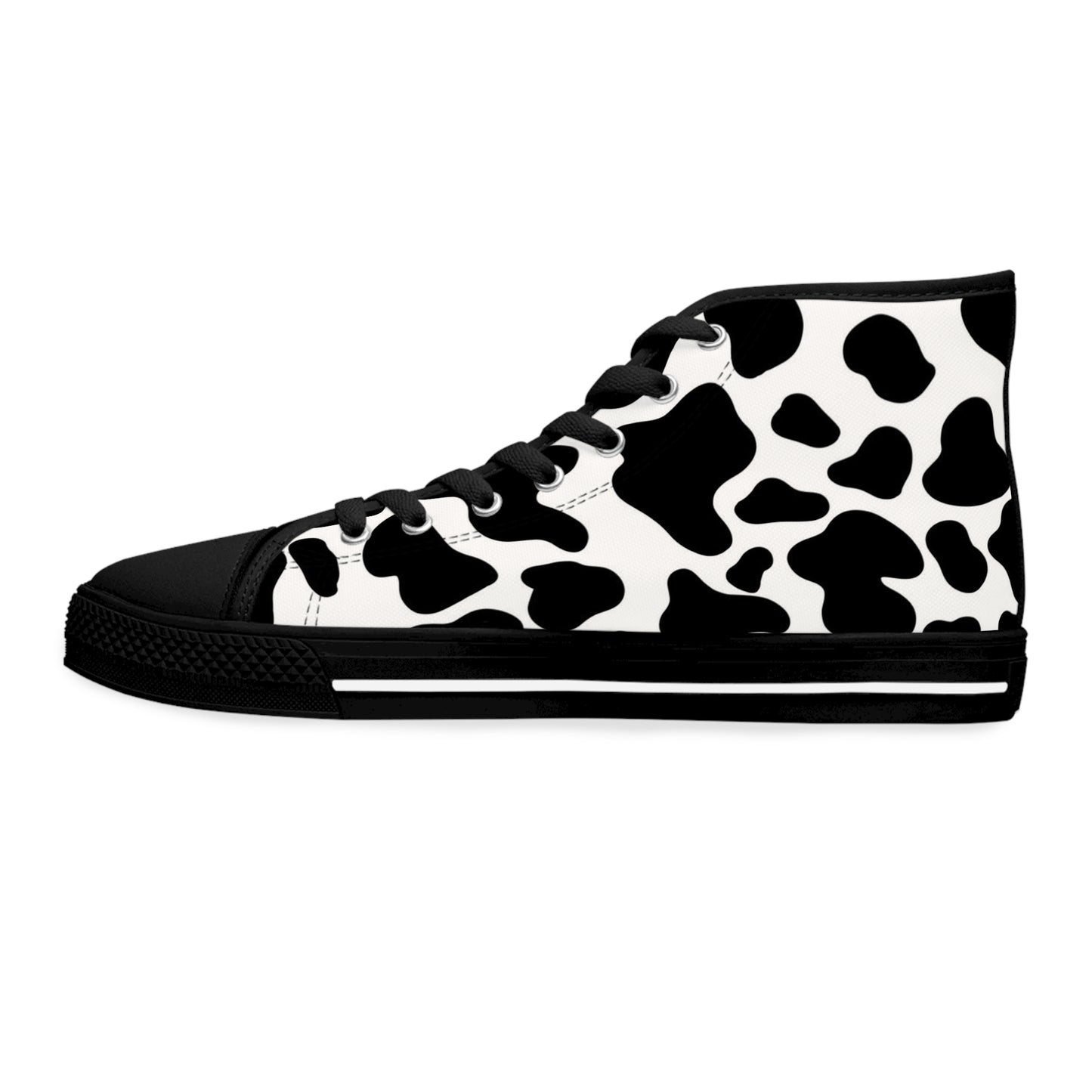 Cow Print Women's High Top Sneakers.