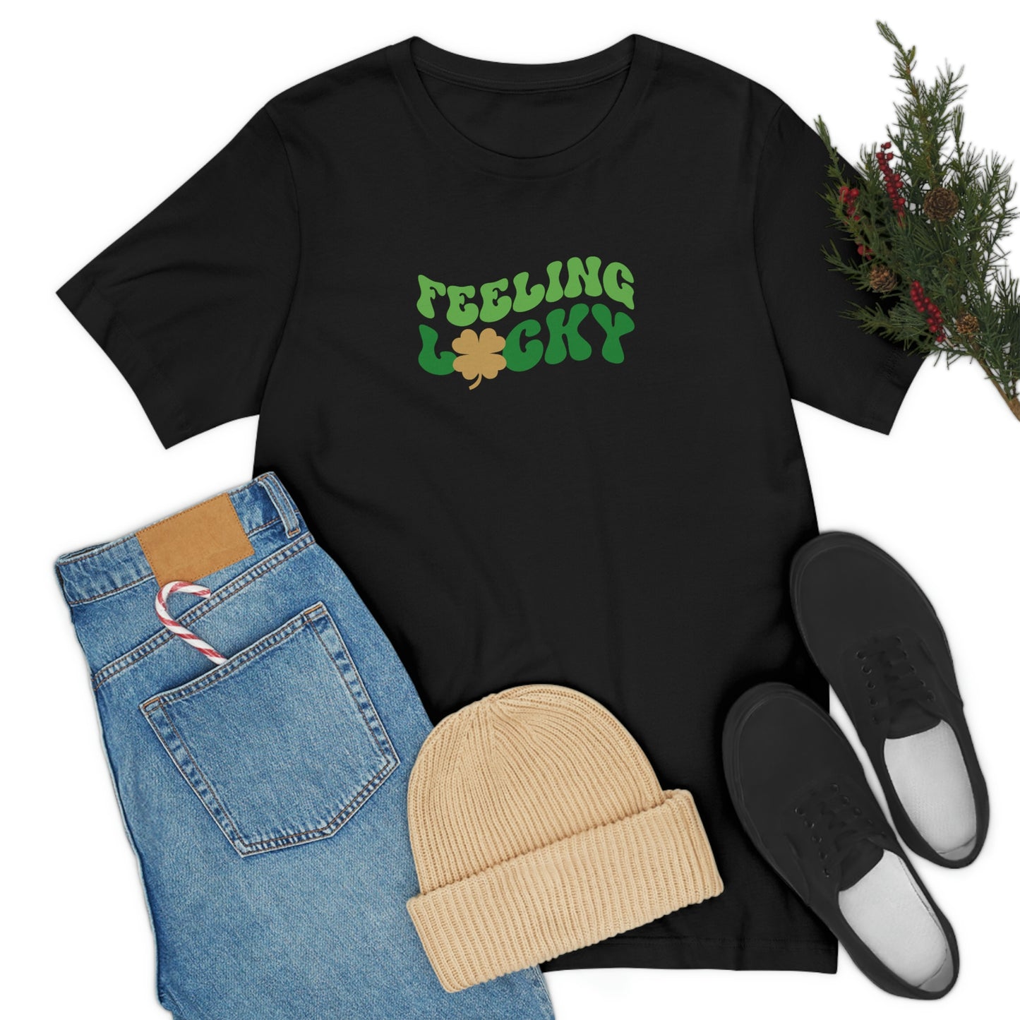 Feeling Lucky, St Patricks Day Unisex Jersey Short Sleeve Tee