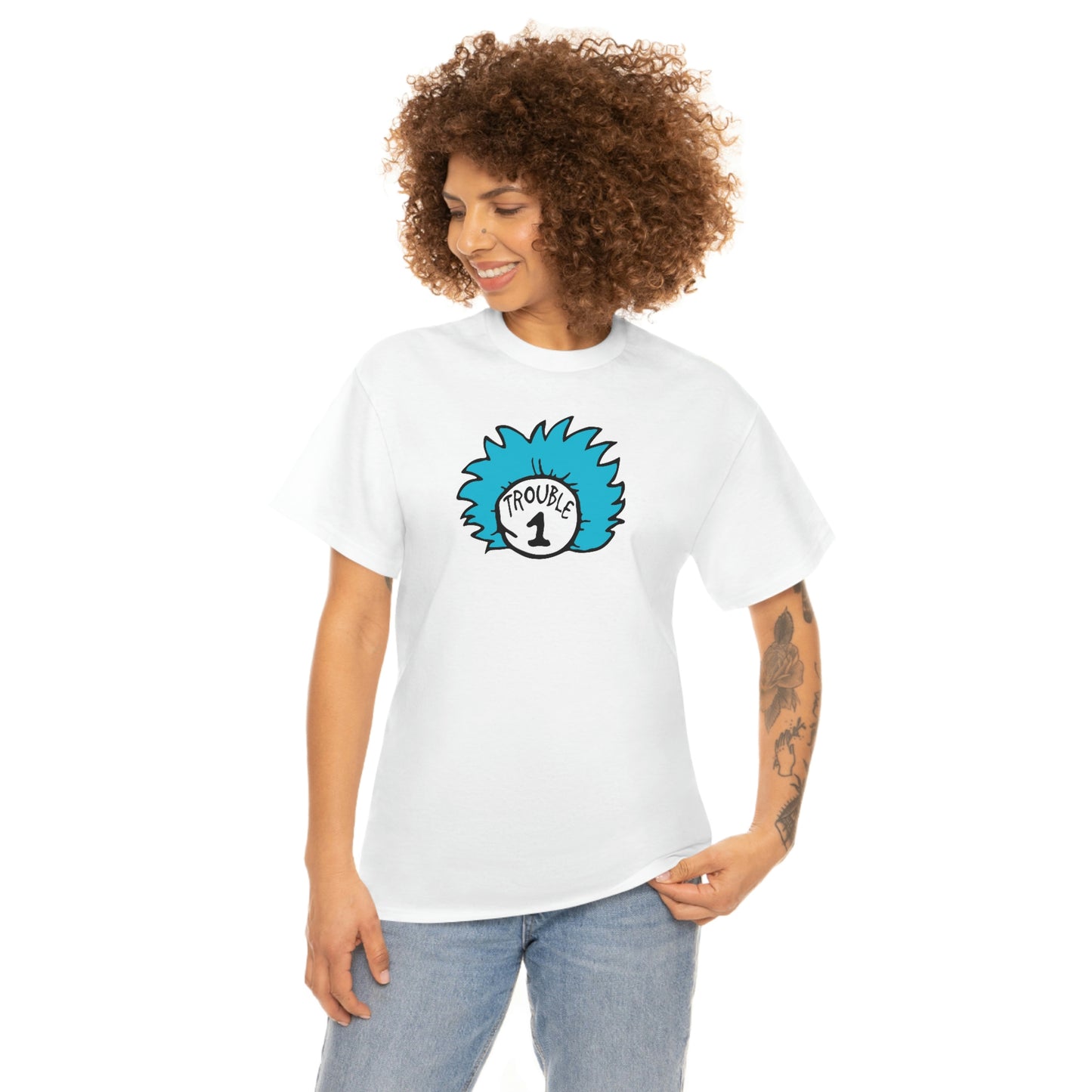 Thing 1 Trouble Unisex Heavy Cotton Tee