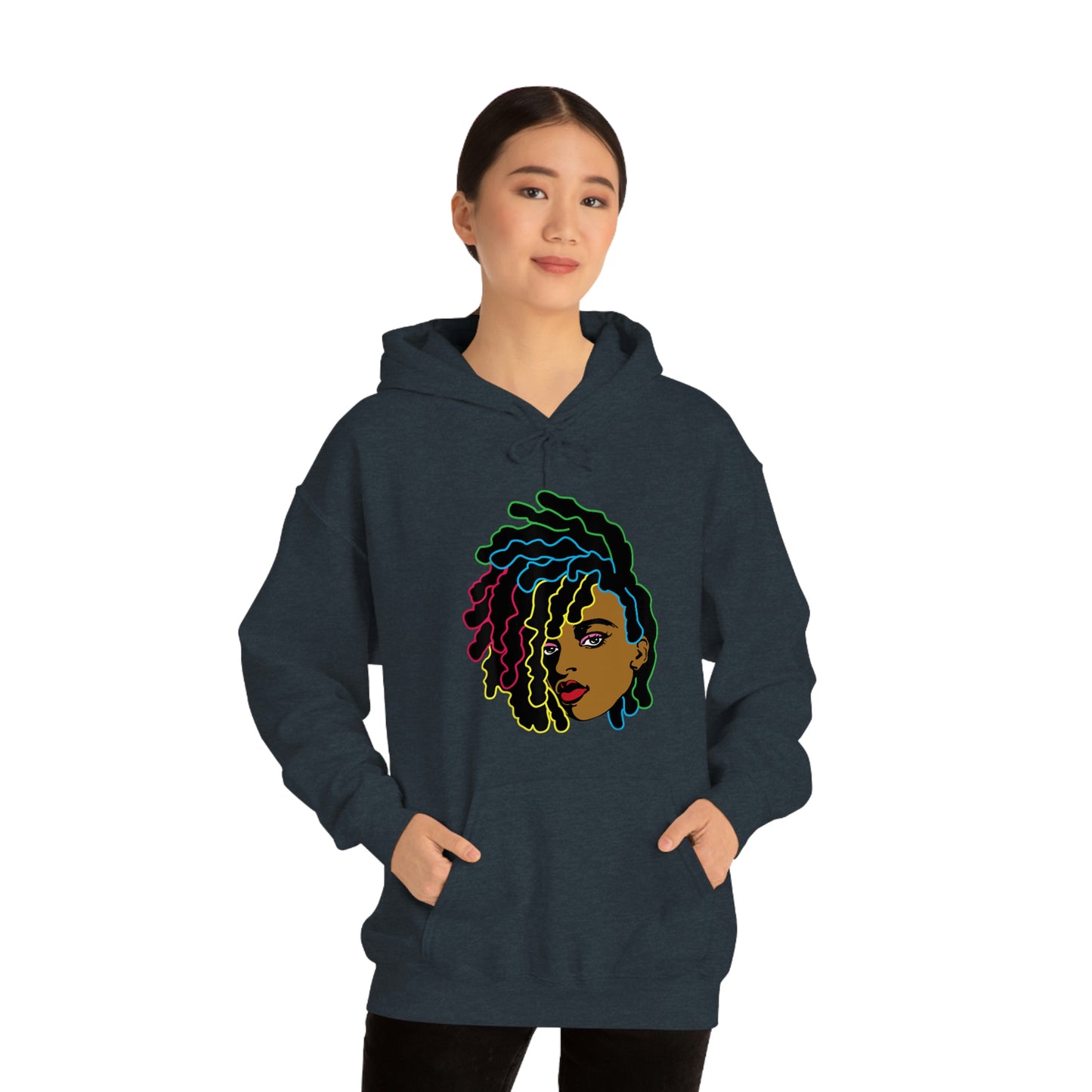 Black Woman Unisex Heavy Blend™ Hoodie