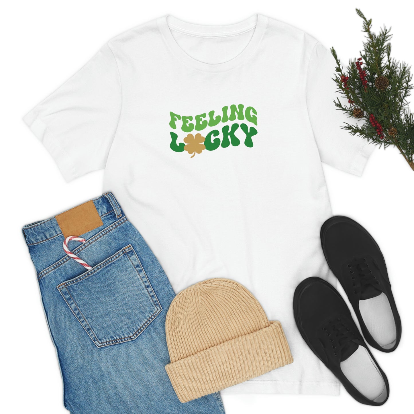 Feeling Lucky, St Patricks Day Unisex Jersey Short Sleeve Tee