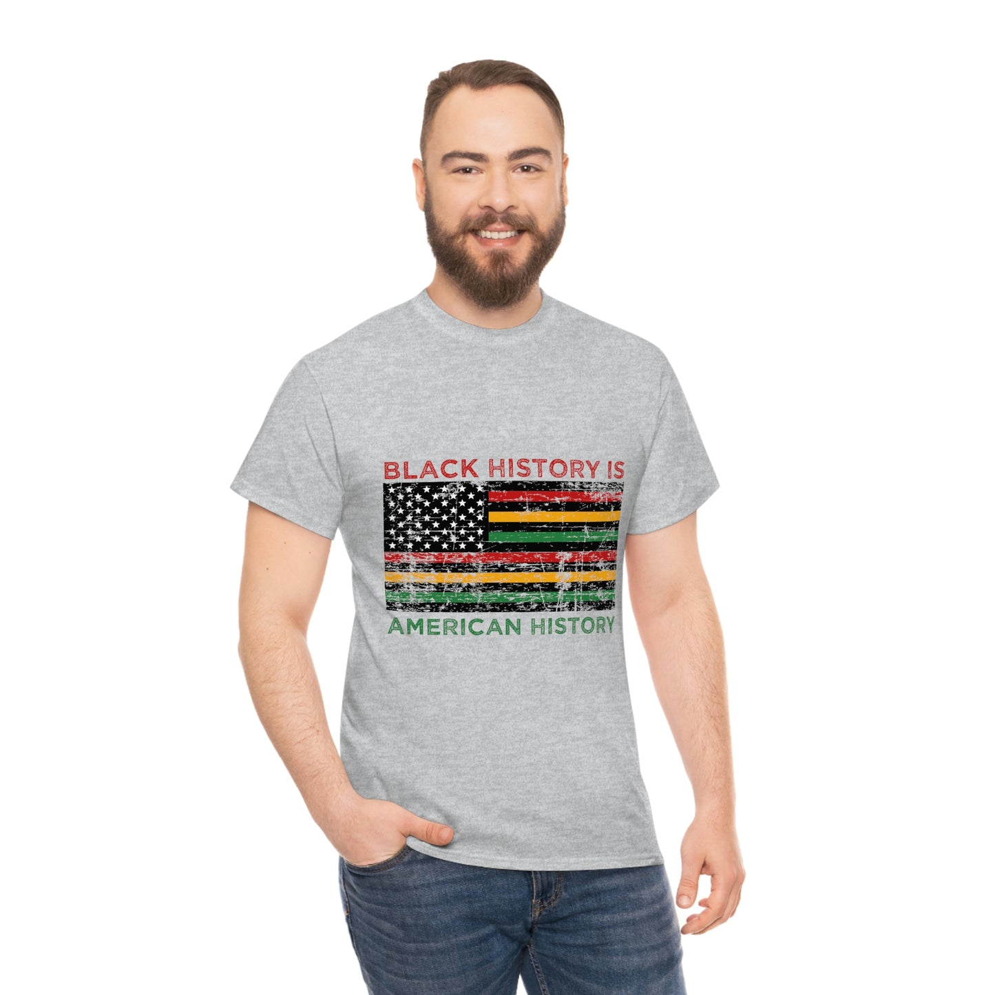 Black History is American History Unisex Heavy Cotton Tee