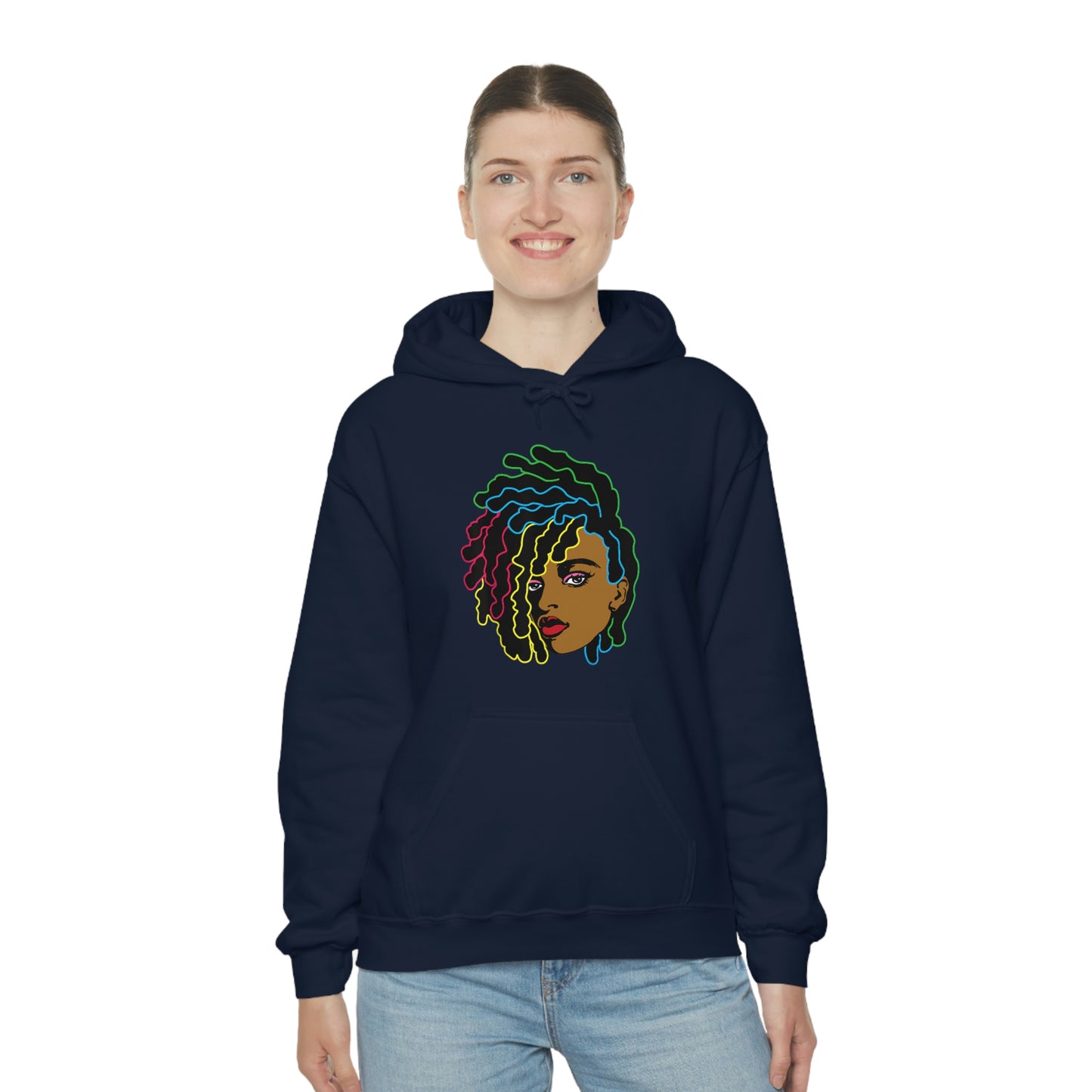 Black Woman Unisex Heavy Blend™ Hoodie