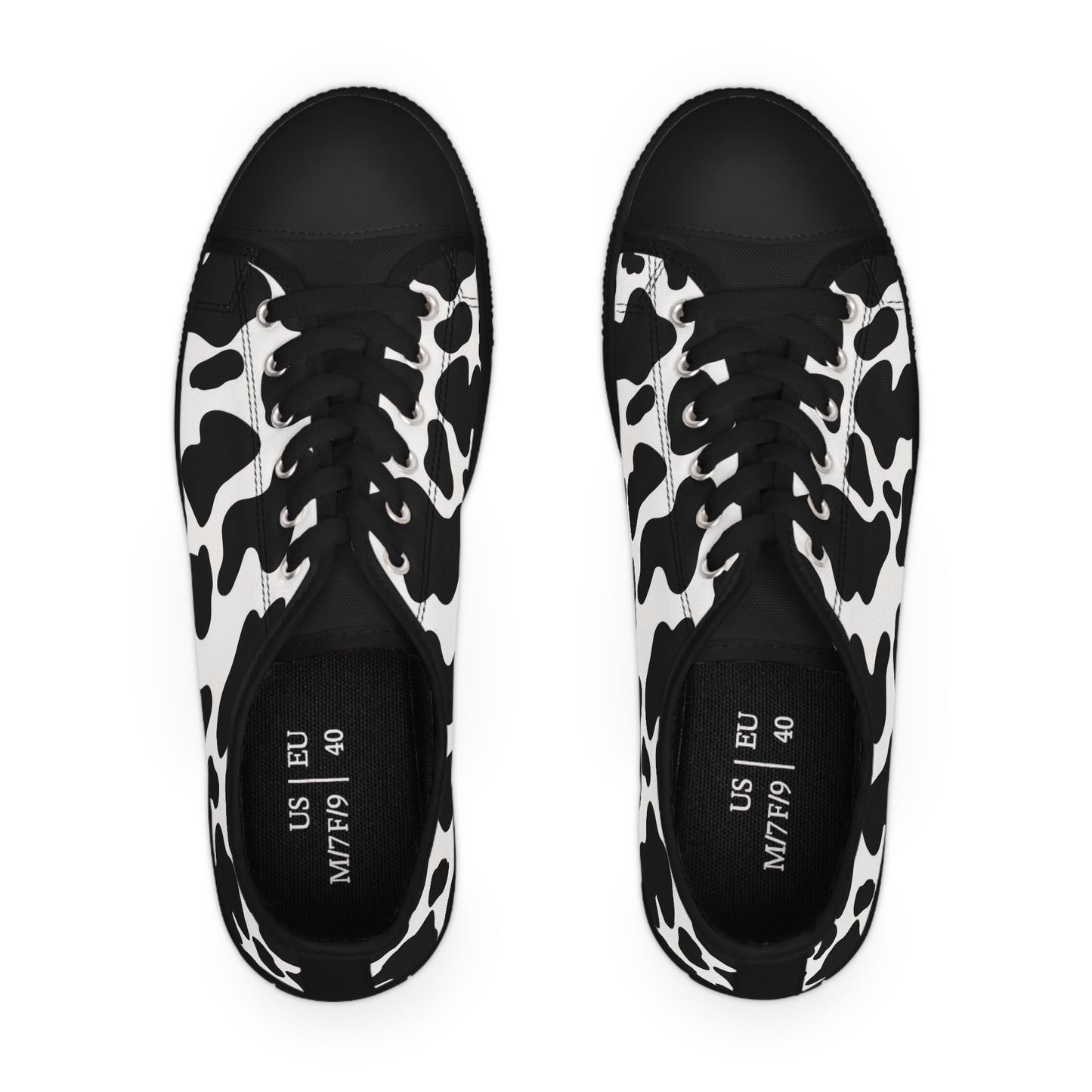 Women's Low Top Cow Print Sneakers