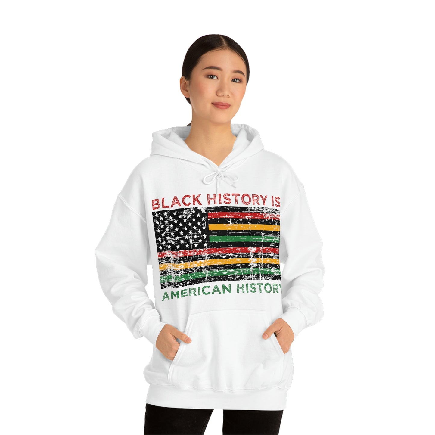 Black History is American History Unisex Heavy Blend™ Hooded Sweatshirt