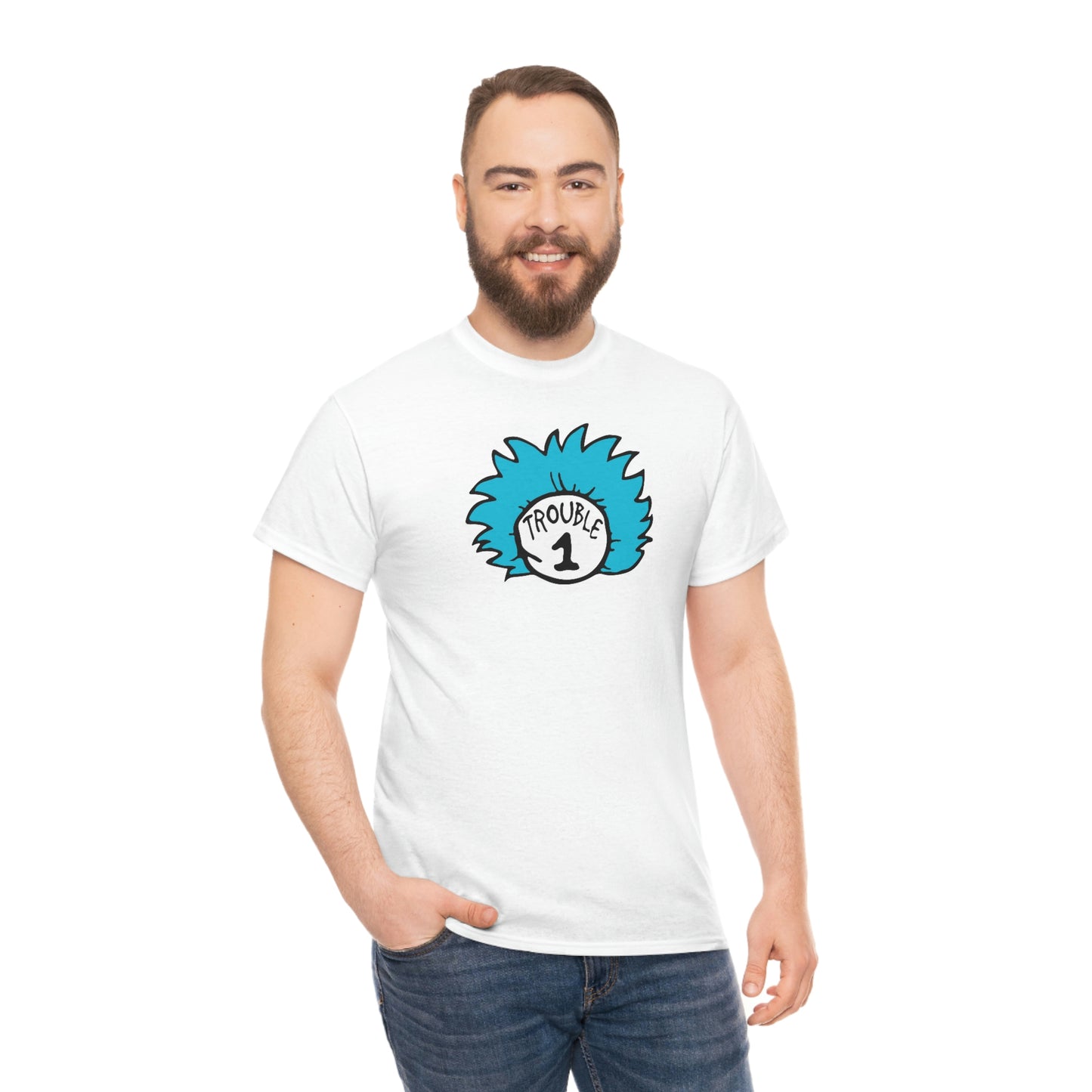 Thing 1 Trouble Unisex Heavy Cotton Tee